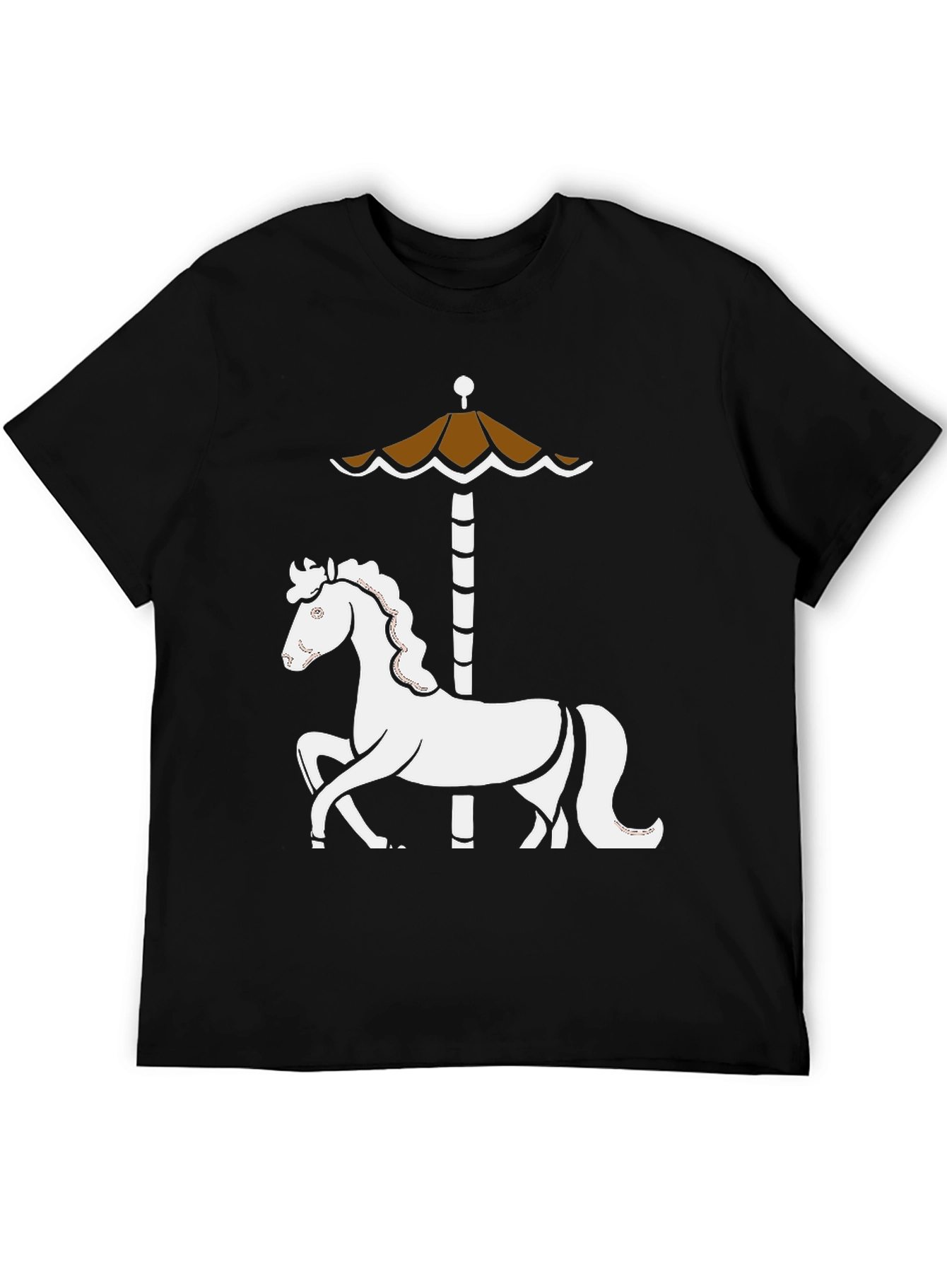 Carousel Horse T-Shirt - Whimsical Retro Design