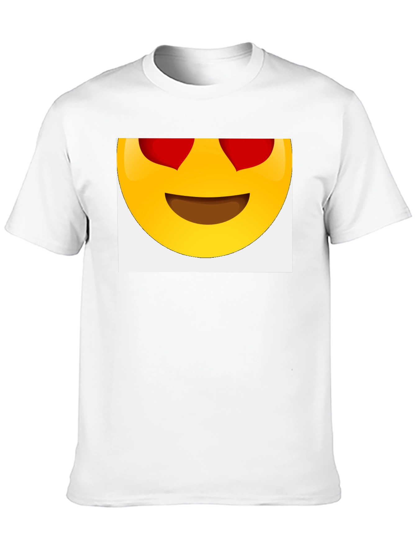 Emoji Heart Eyes Black T-Shirt