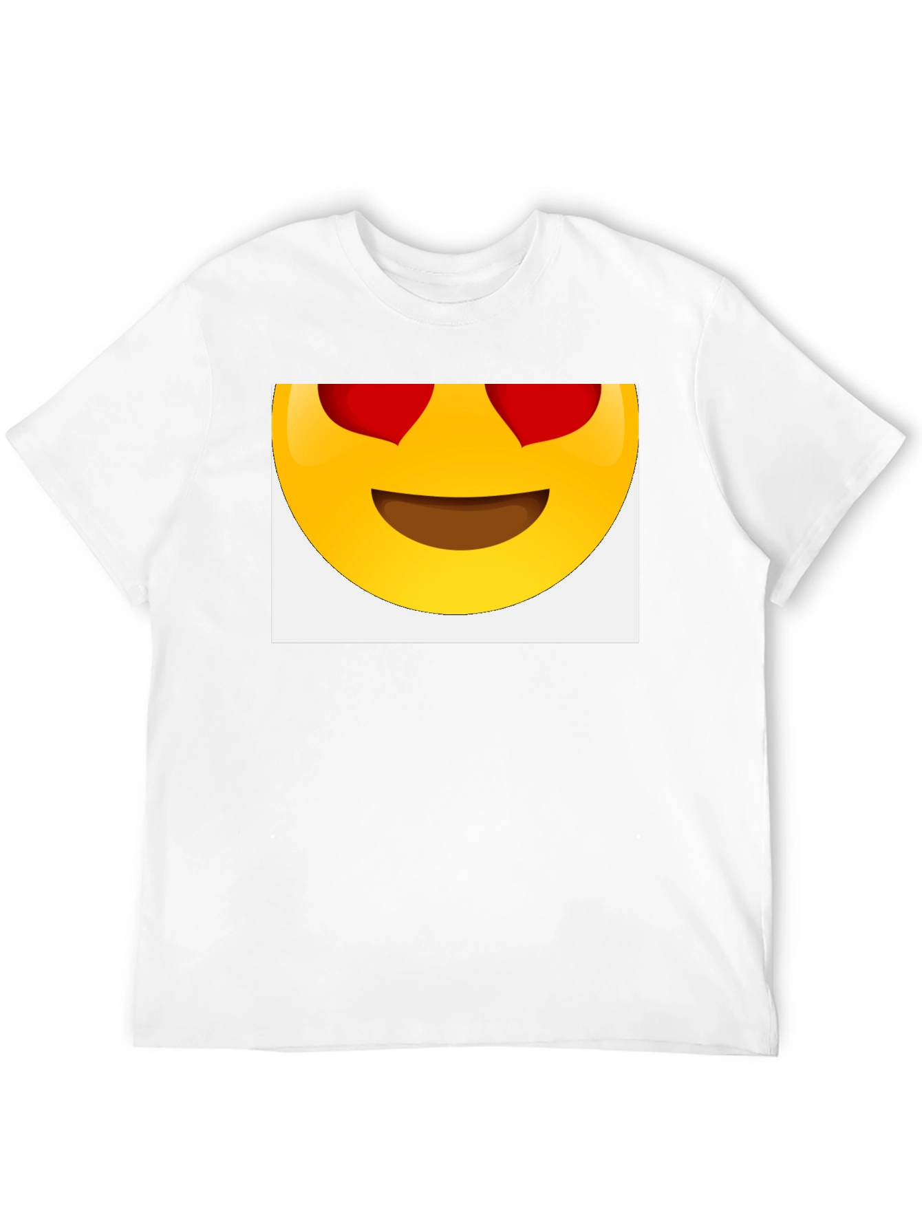 Emoji Heart Eyes Black T-Shirt