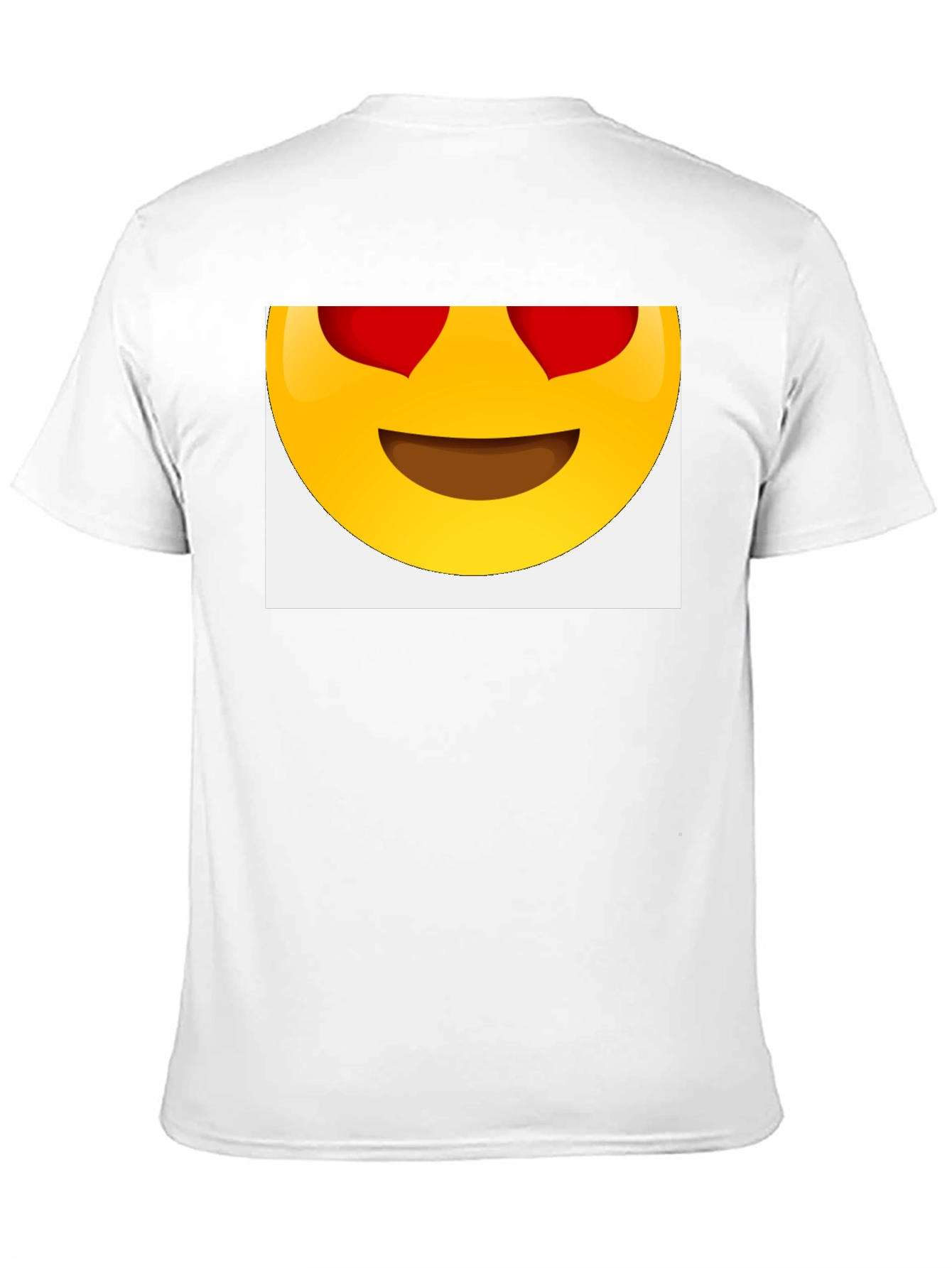Emoji Heart Eyes Black T-Shirt