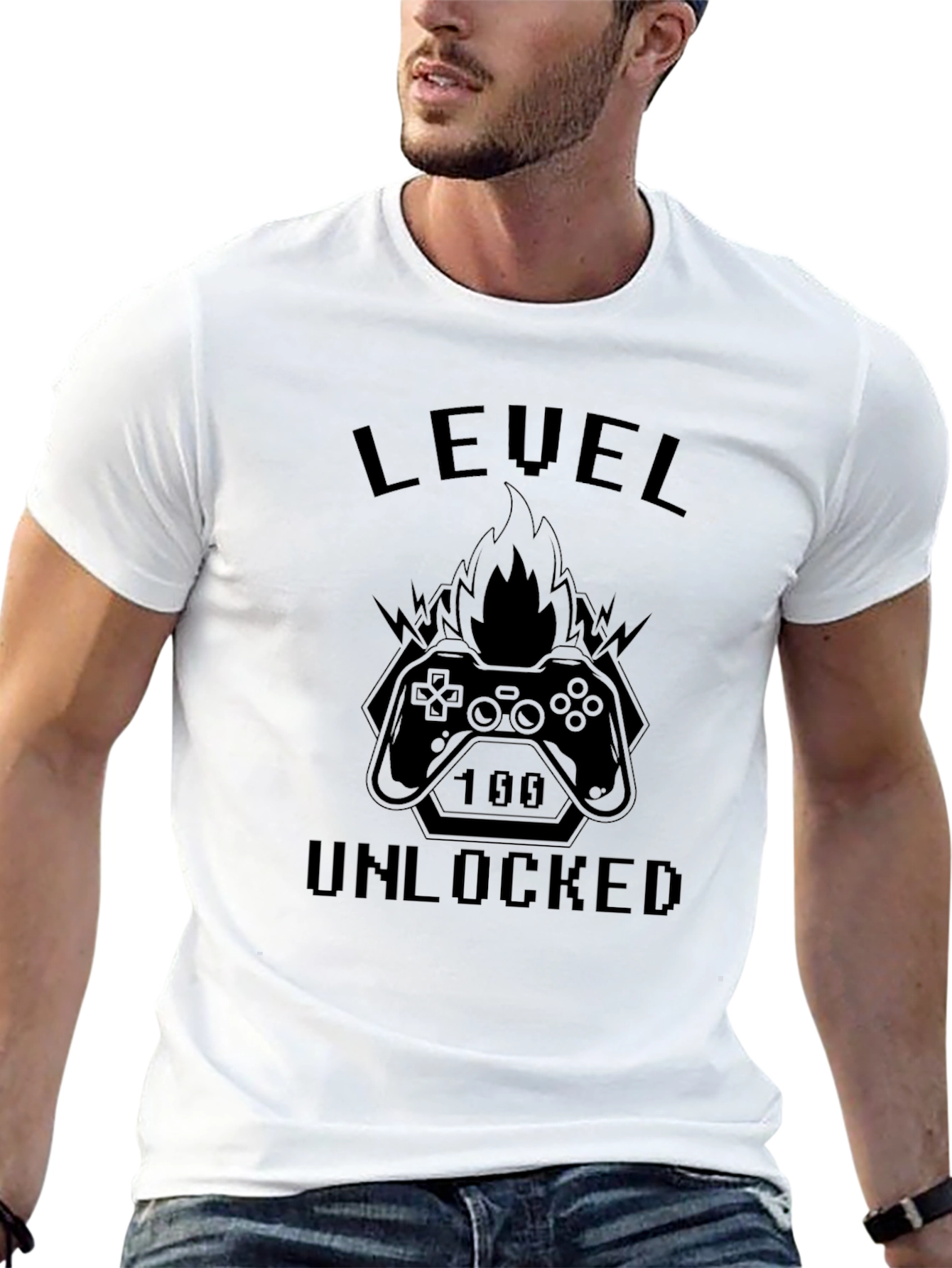 Level Unlocked Gamer Graphic T-Shirt