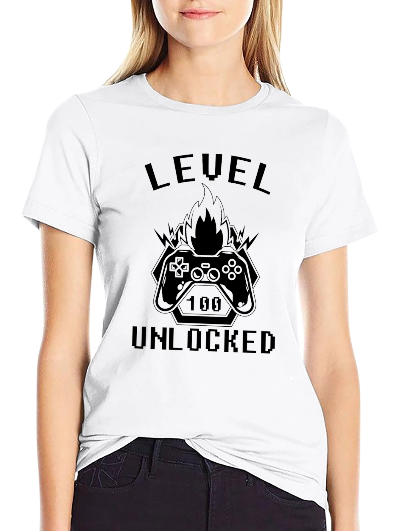 Level Unlocked Gamer Graphic T-Shirt