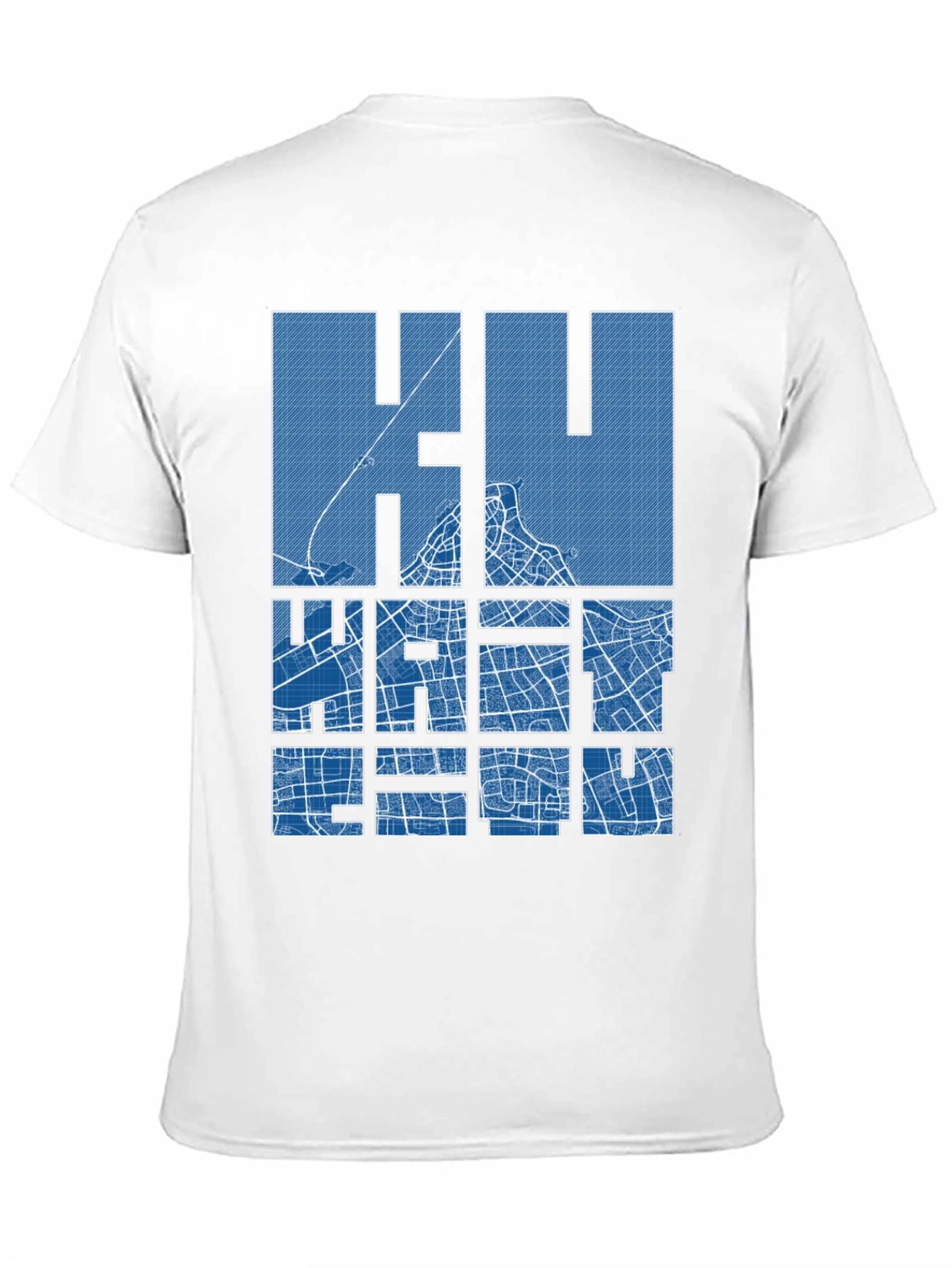 Khartoum City Map Blueprint T-Shirt