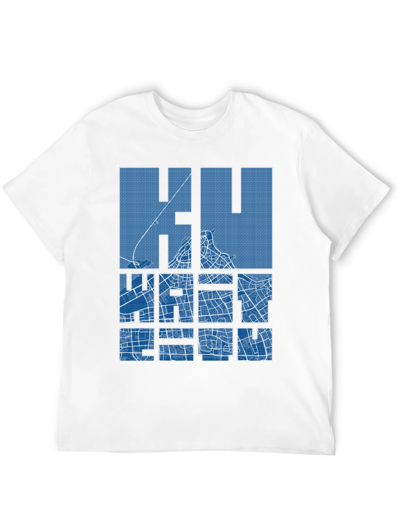 Khartoum City Map Blueprint T-Shirt