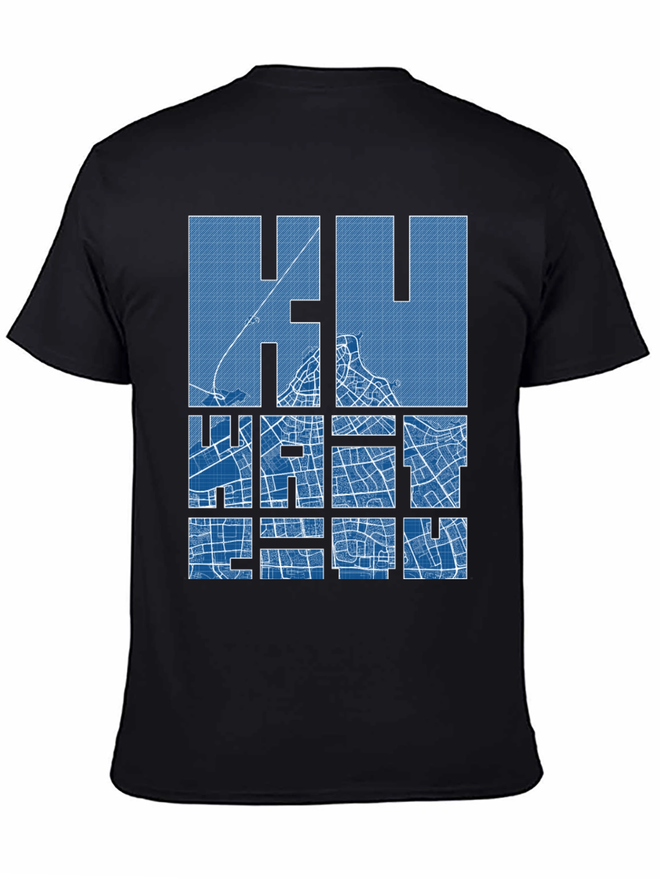 Khartoum City Map Blueprint T-Shirt