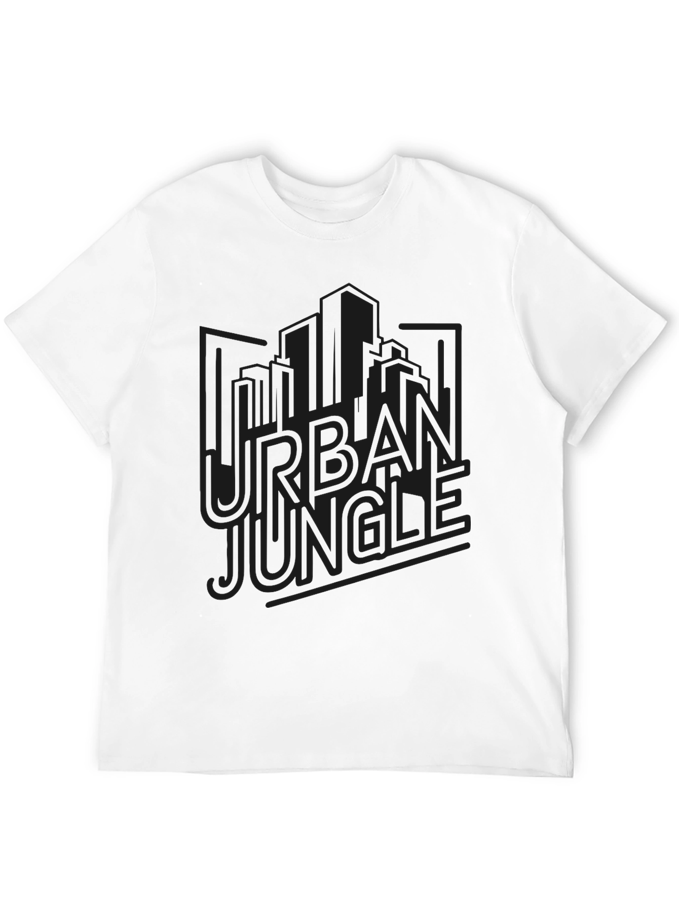 Urban Jungle Graphic Tee - Black Mens T-Shirt