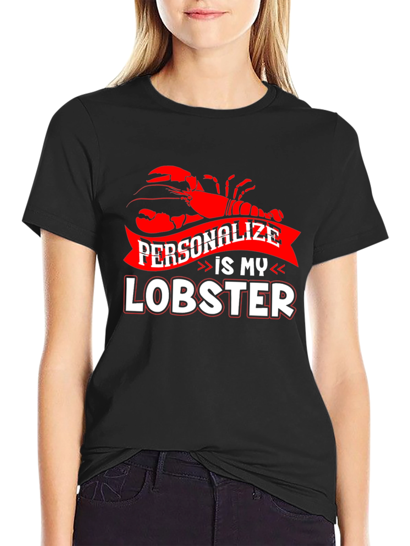 Personalize Lobster Graphic T-Shirt