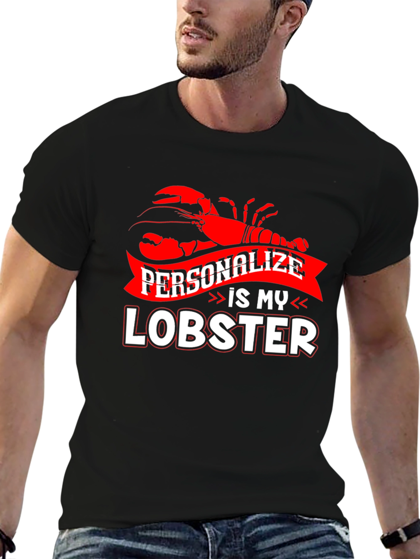 Personalize Lobster Graphic T-Shirt
