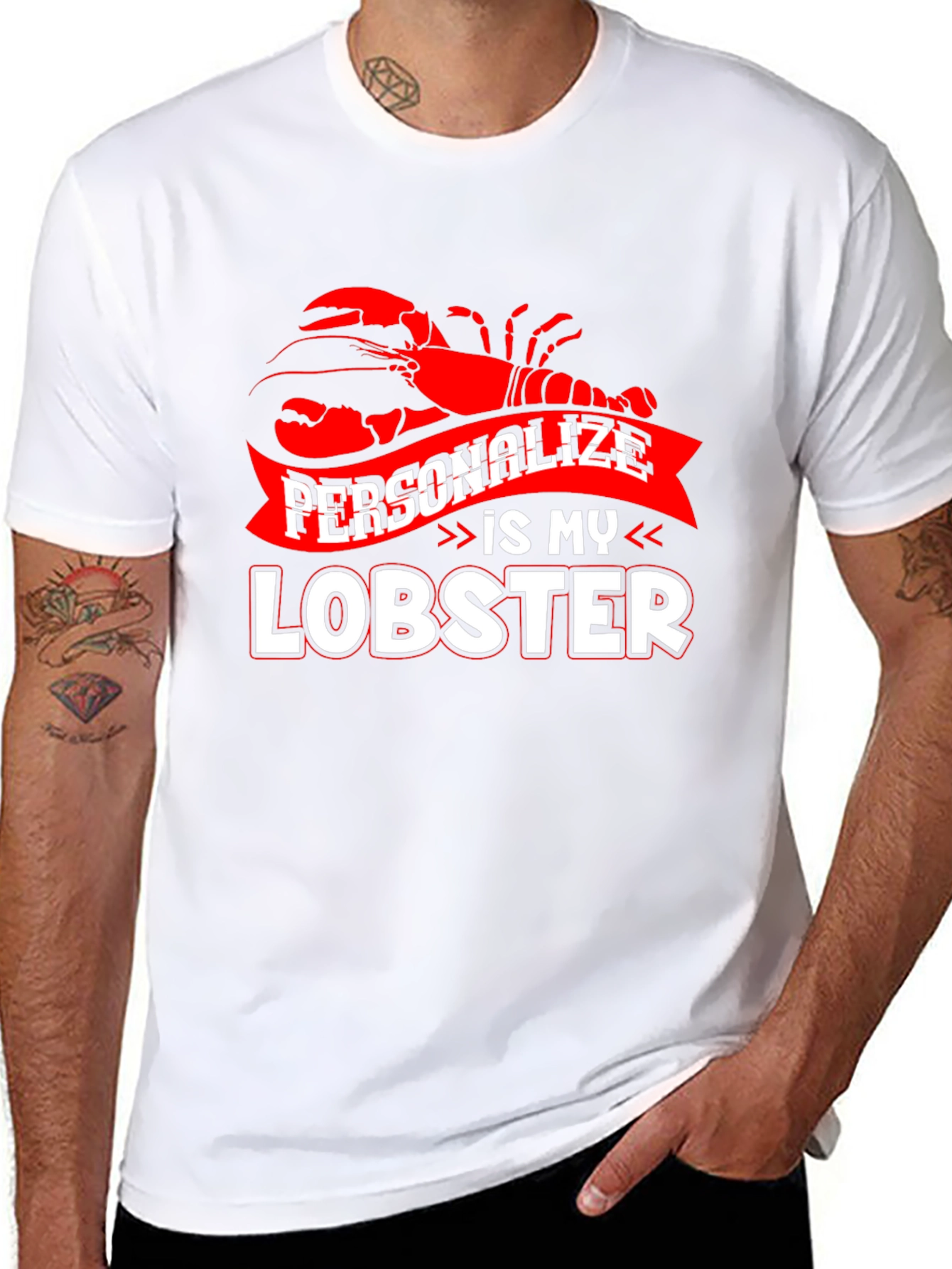 Personalize Lobster Graphic T-Shirt