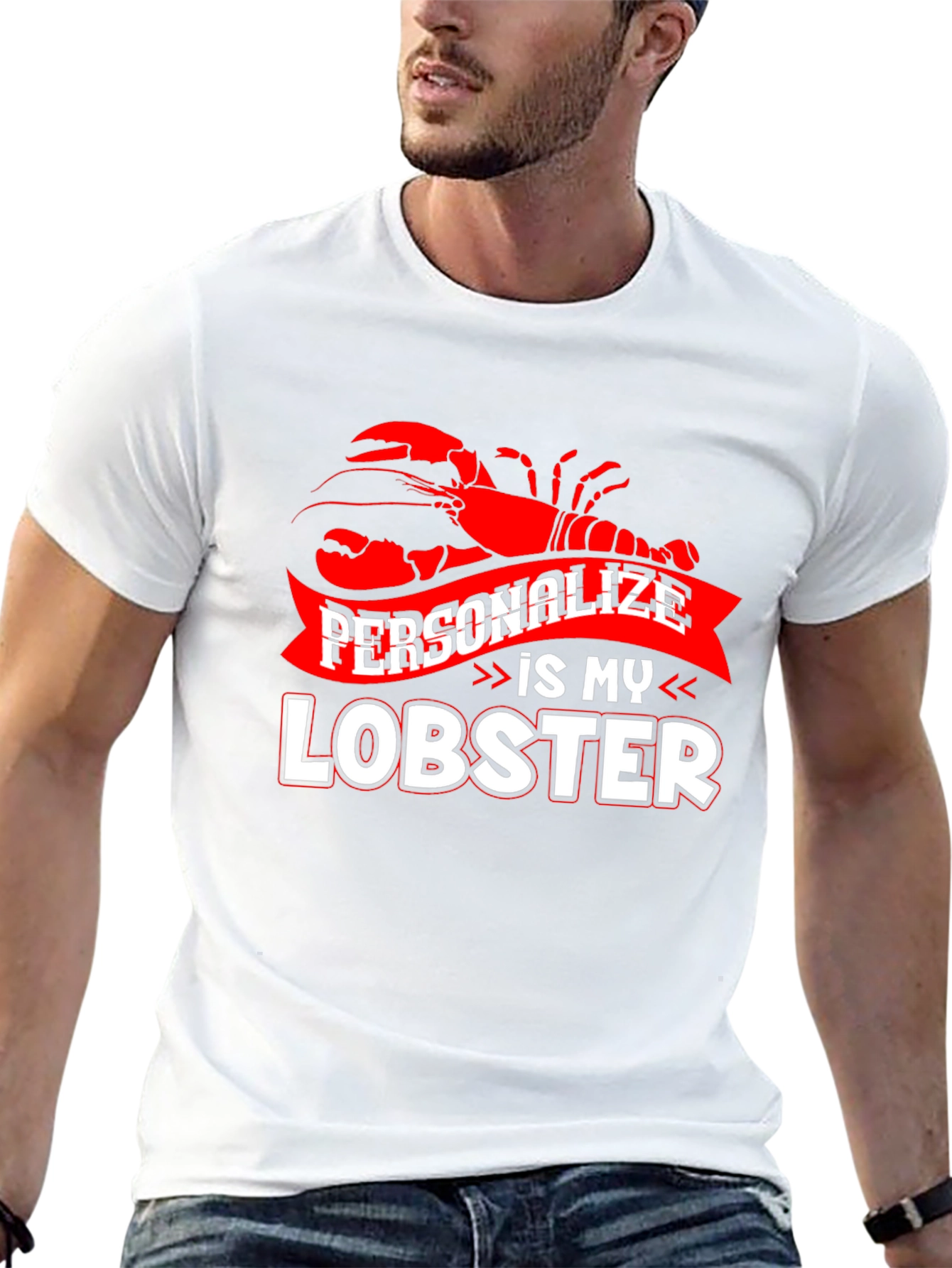 Personalize Lobster Graphic T-Shirt