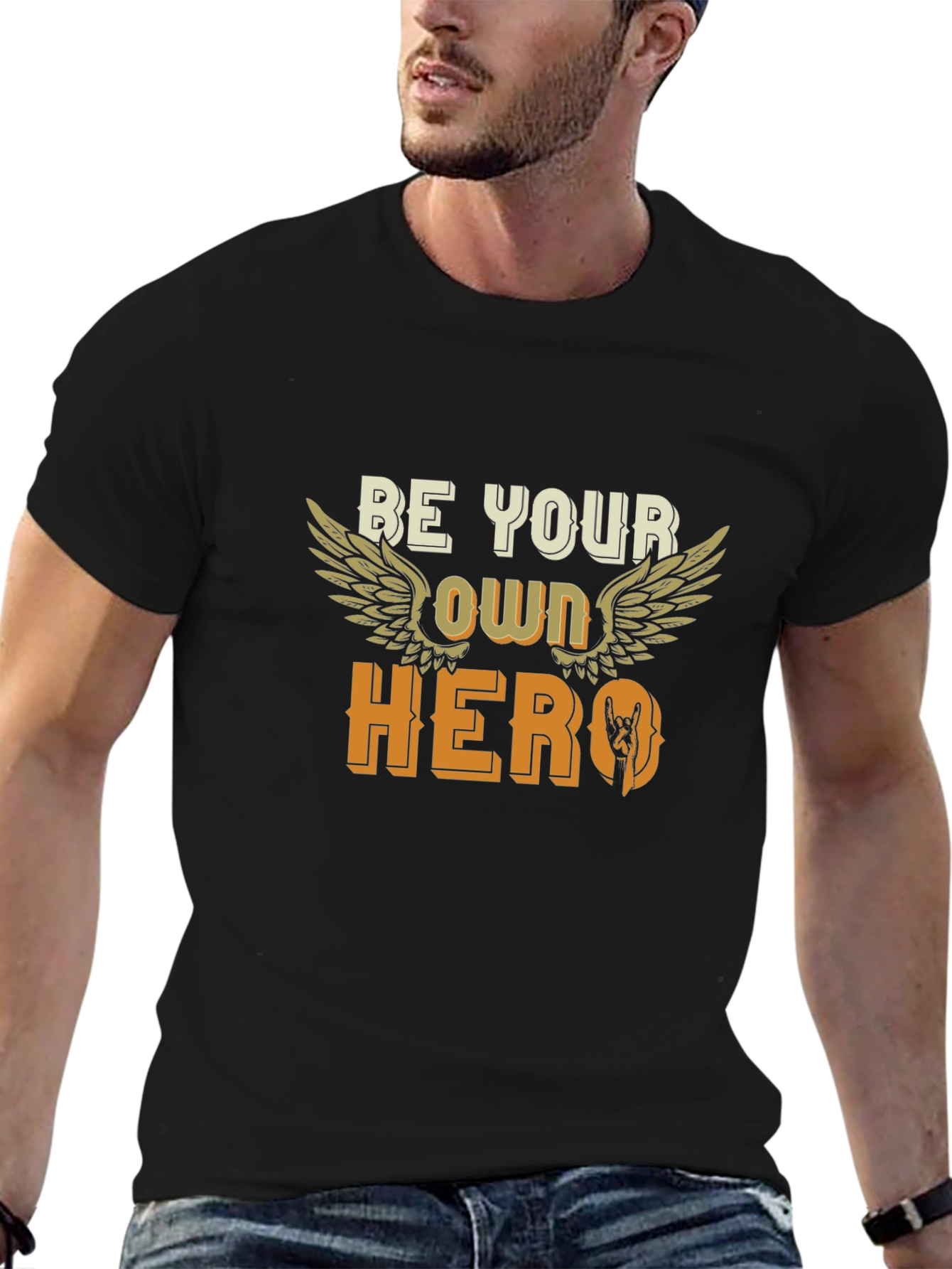 Be Your Own Hero Black T-Shirt