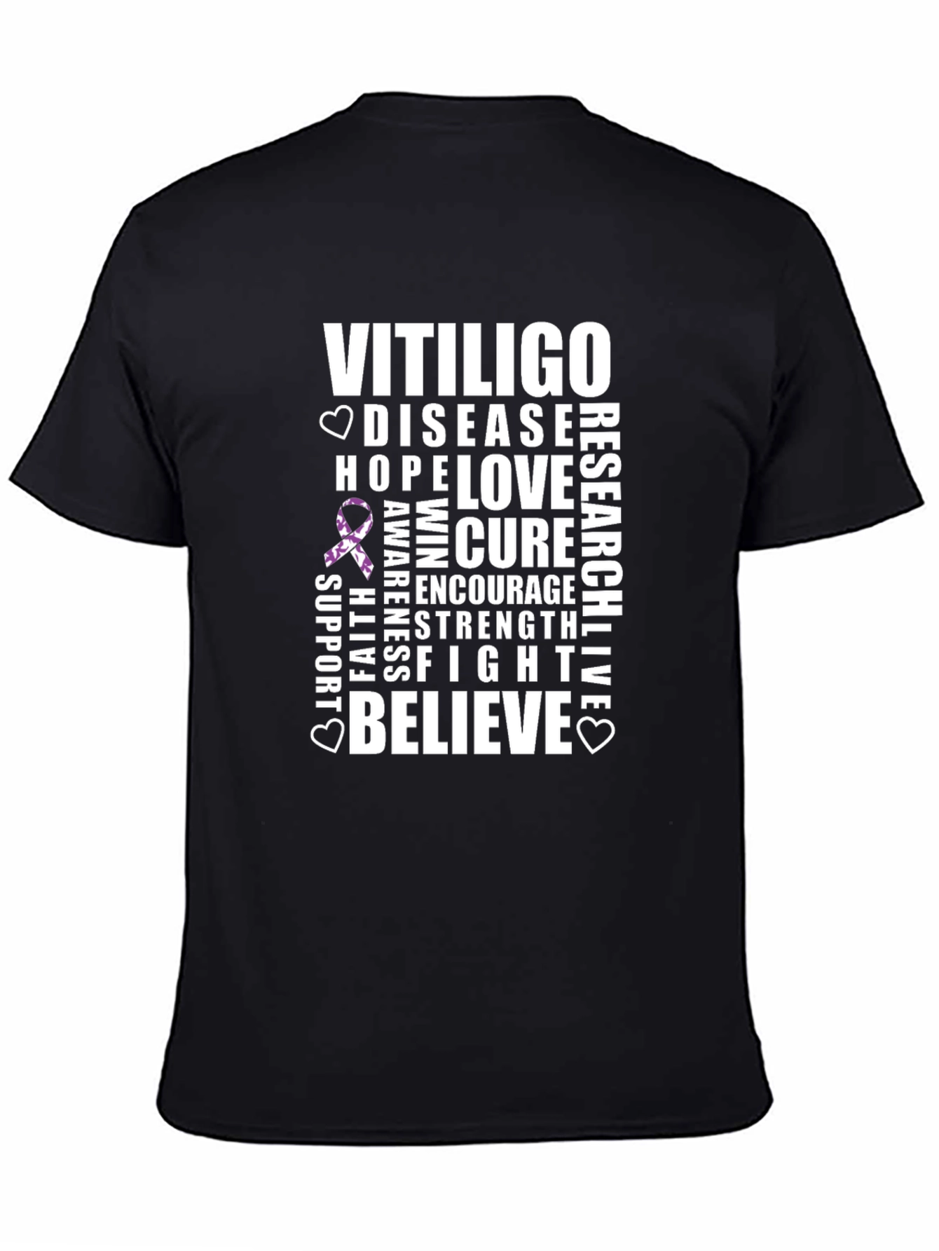 Vitiligo Awareness Ribbon Graphic T-Shirt