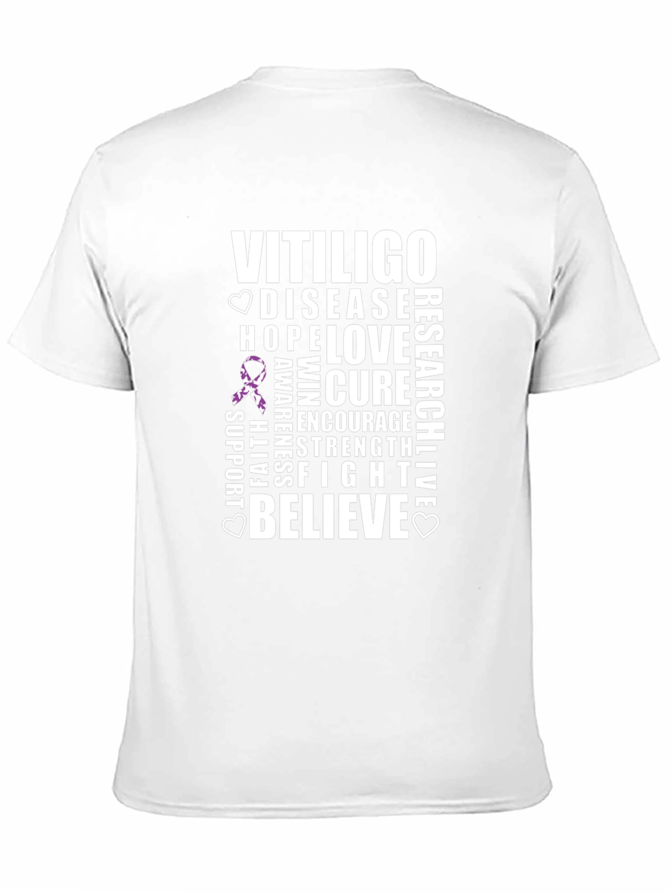 Vitiligo Awareness Ribbon Graphic T-Shirt