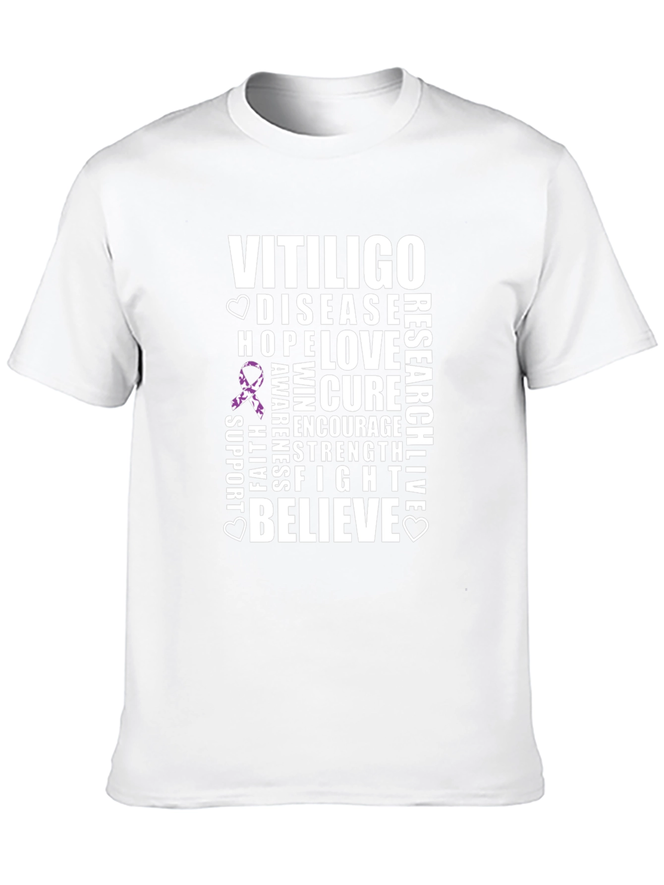 Vitiligo Awareness Ribbon Graphic T-Shirt
