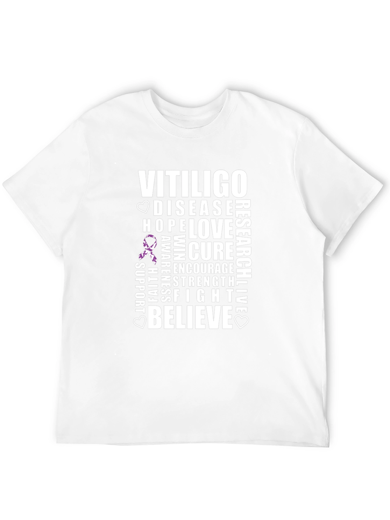 Vitiligo Awareness Ribbon Graphic T-Shirt