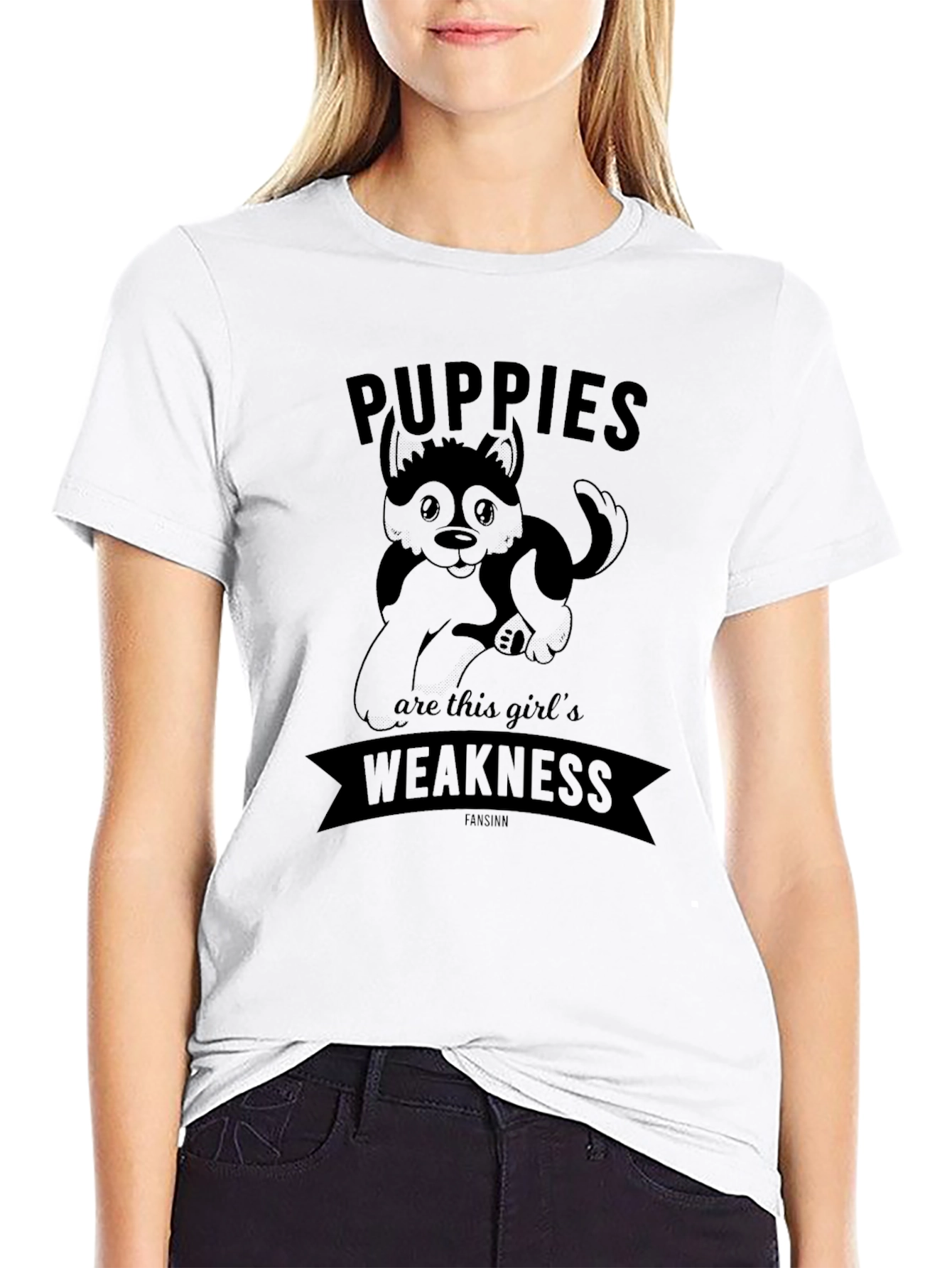 Puppies Weakness Graphic T-Shirt - Cute Dog Lover Tee