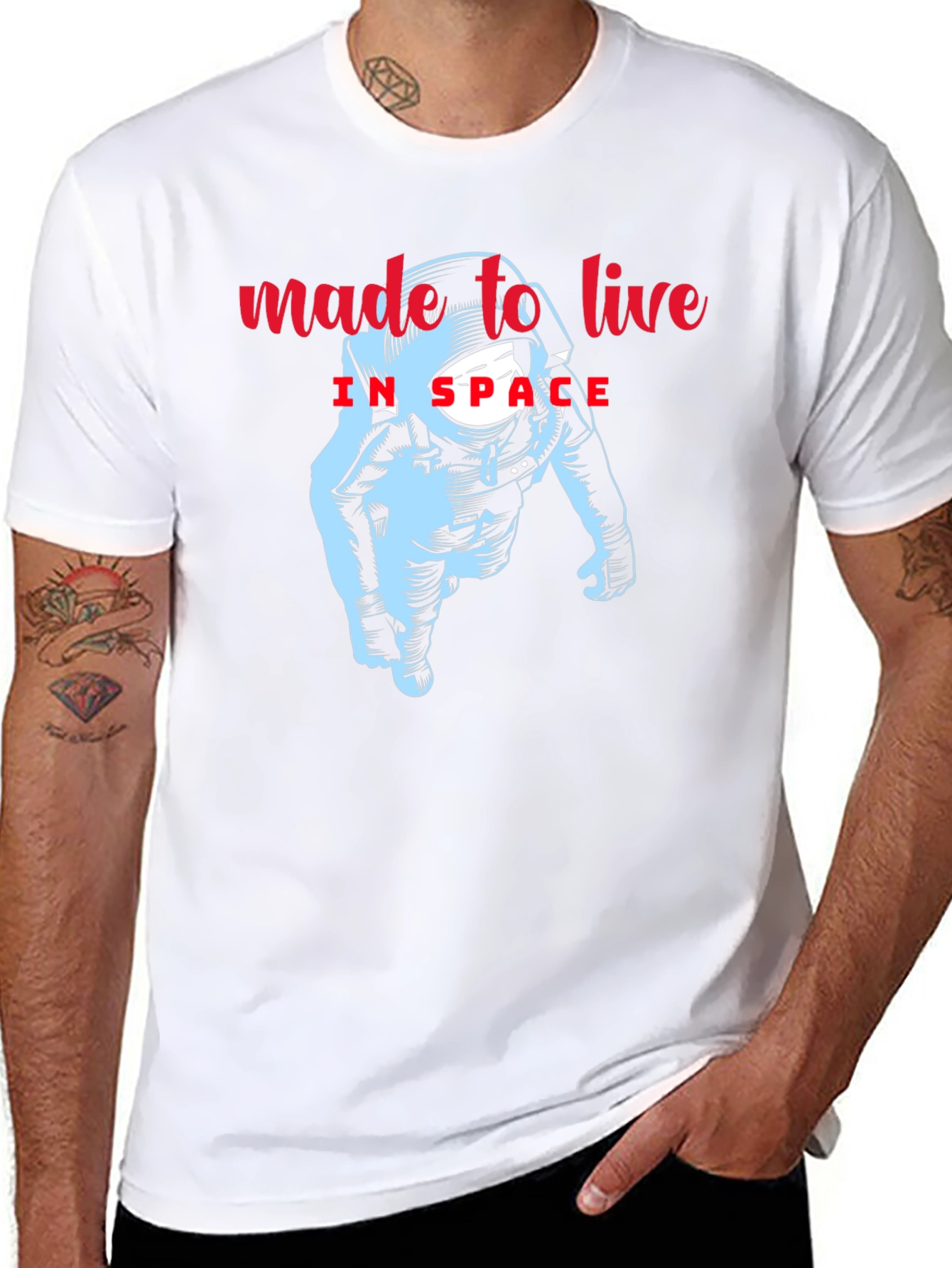Made to Live in Space Astronaut Graphic Tee