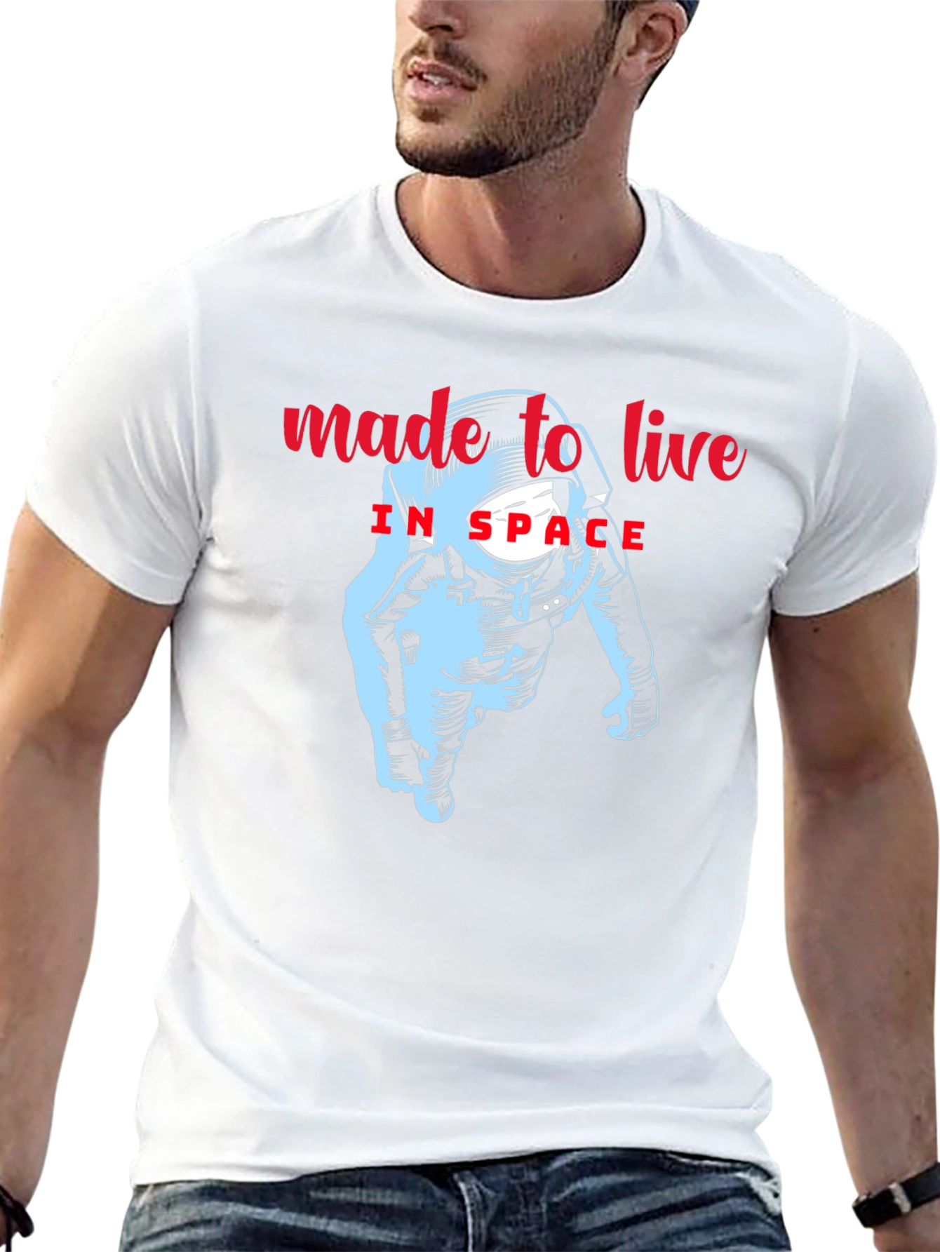 Made to Live in Space Astronaut Graphic Tee