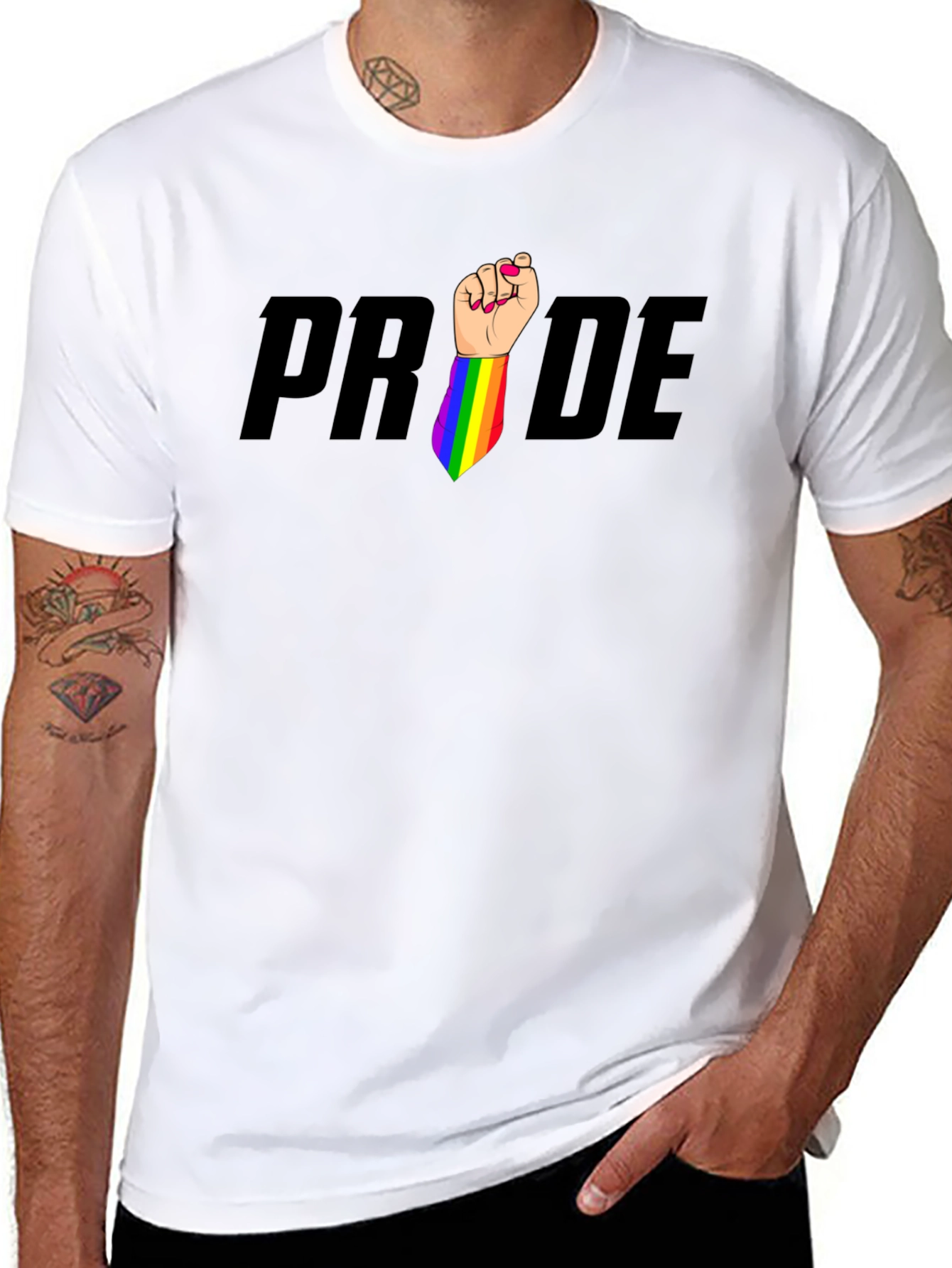 Pride LGBTQ Rainbow Fist T-Shirt
