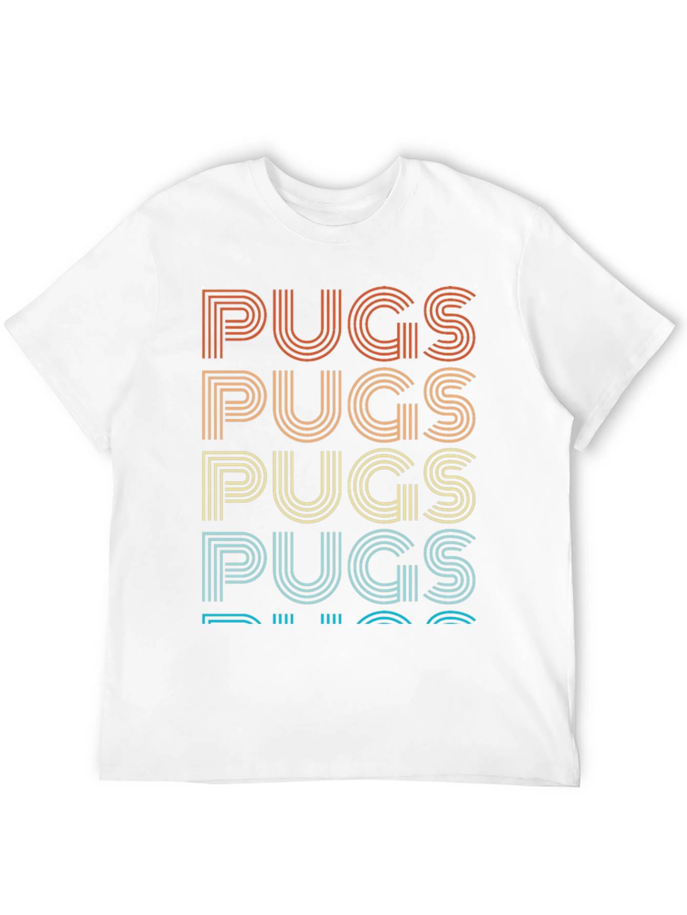 Retro Pugs Graphic Tee - Black