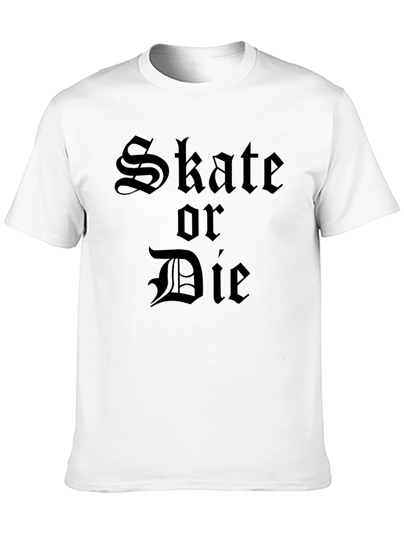 Skate or Die Black Graphic Tee