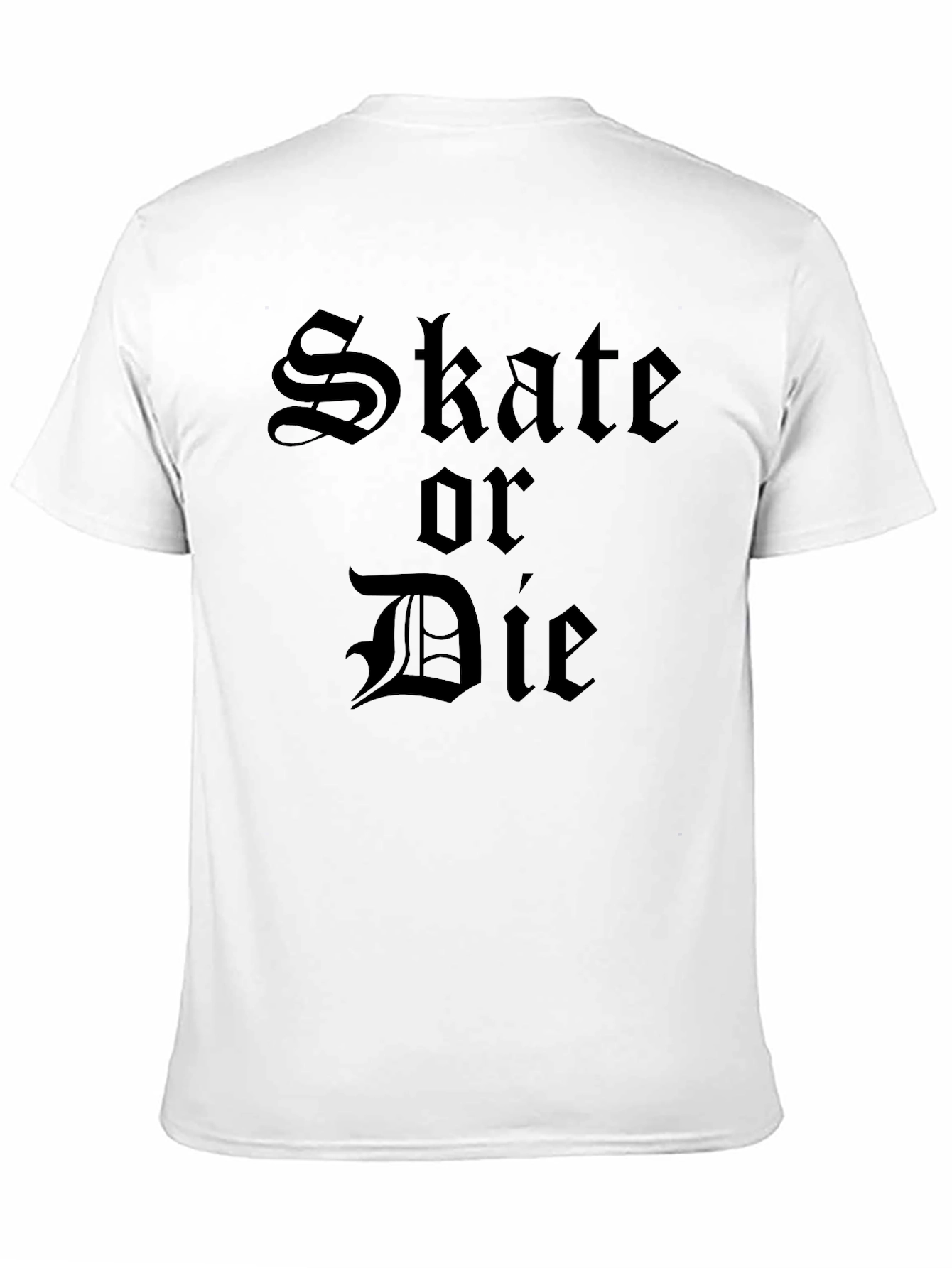 Skate or Die Black Graphic Tee