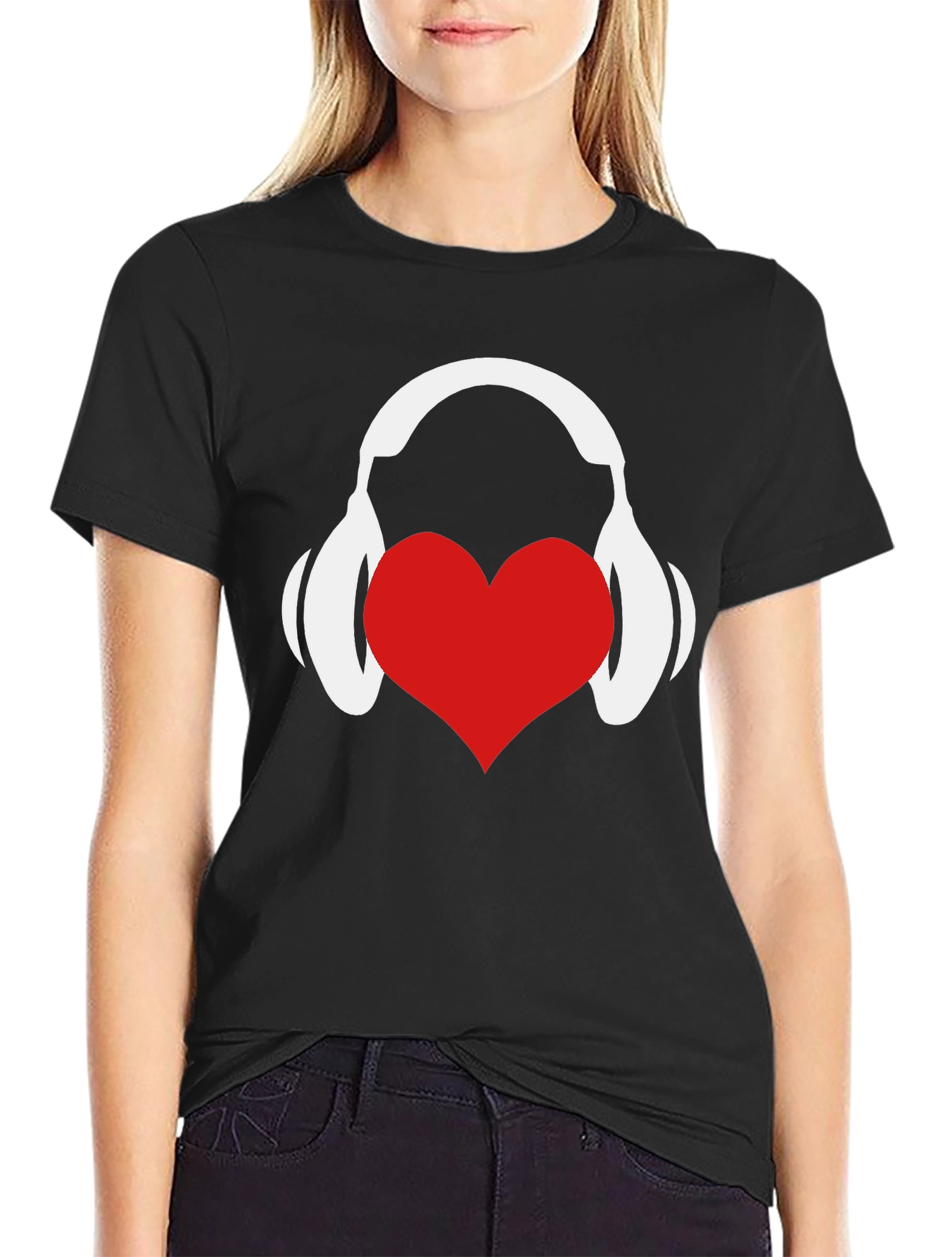 Love Music Graphic Tee - Black Cotton T-Shirt