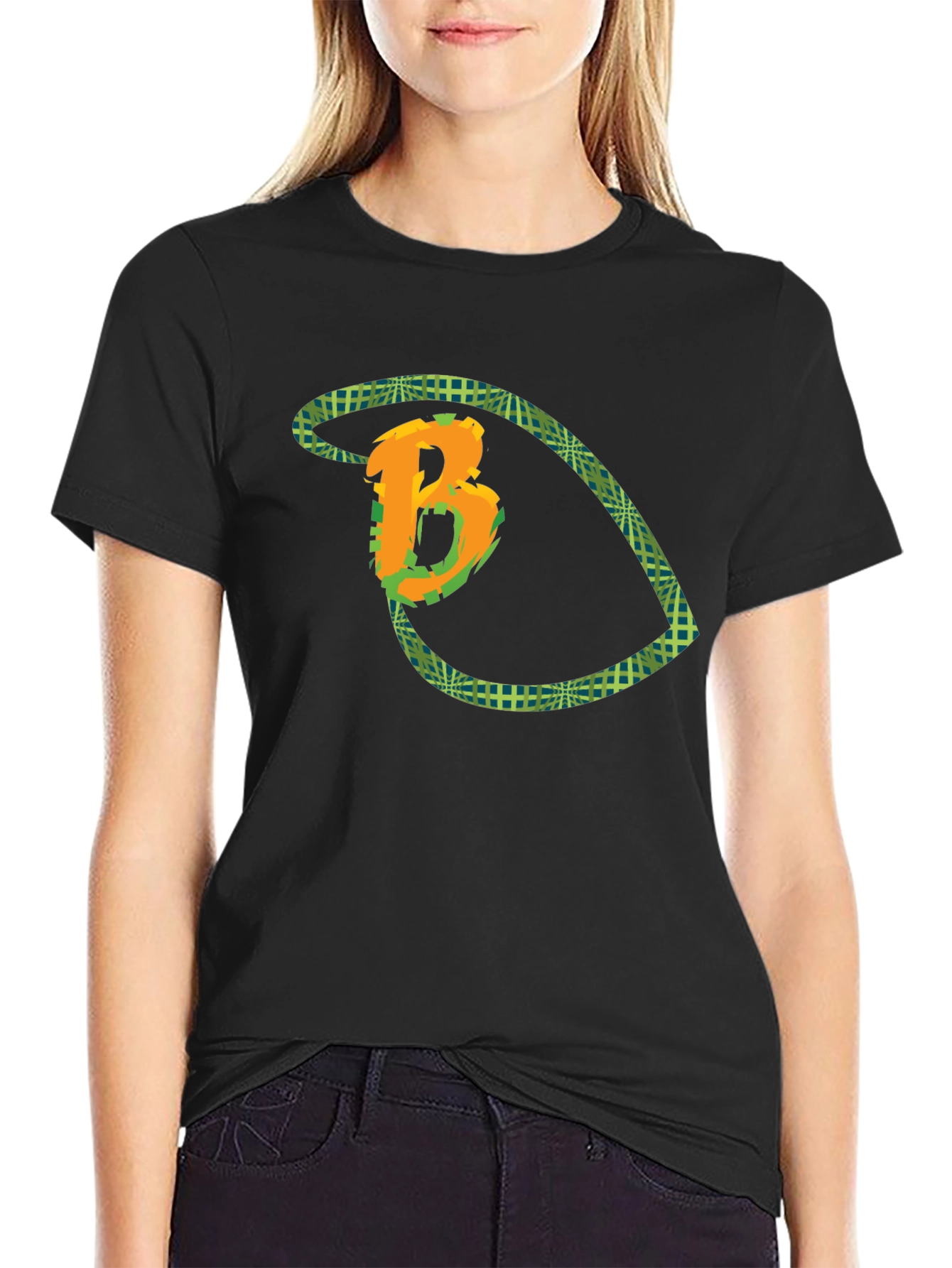 B Logo Graphic Tee - Black