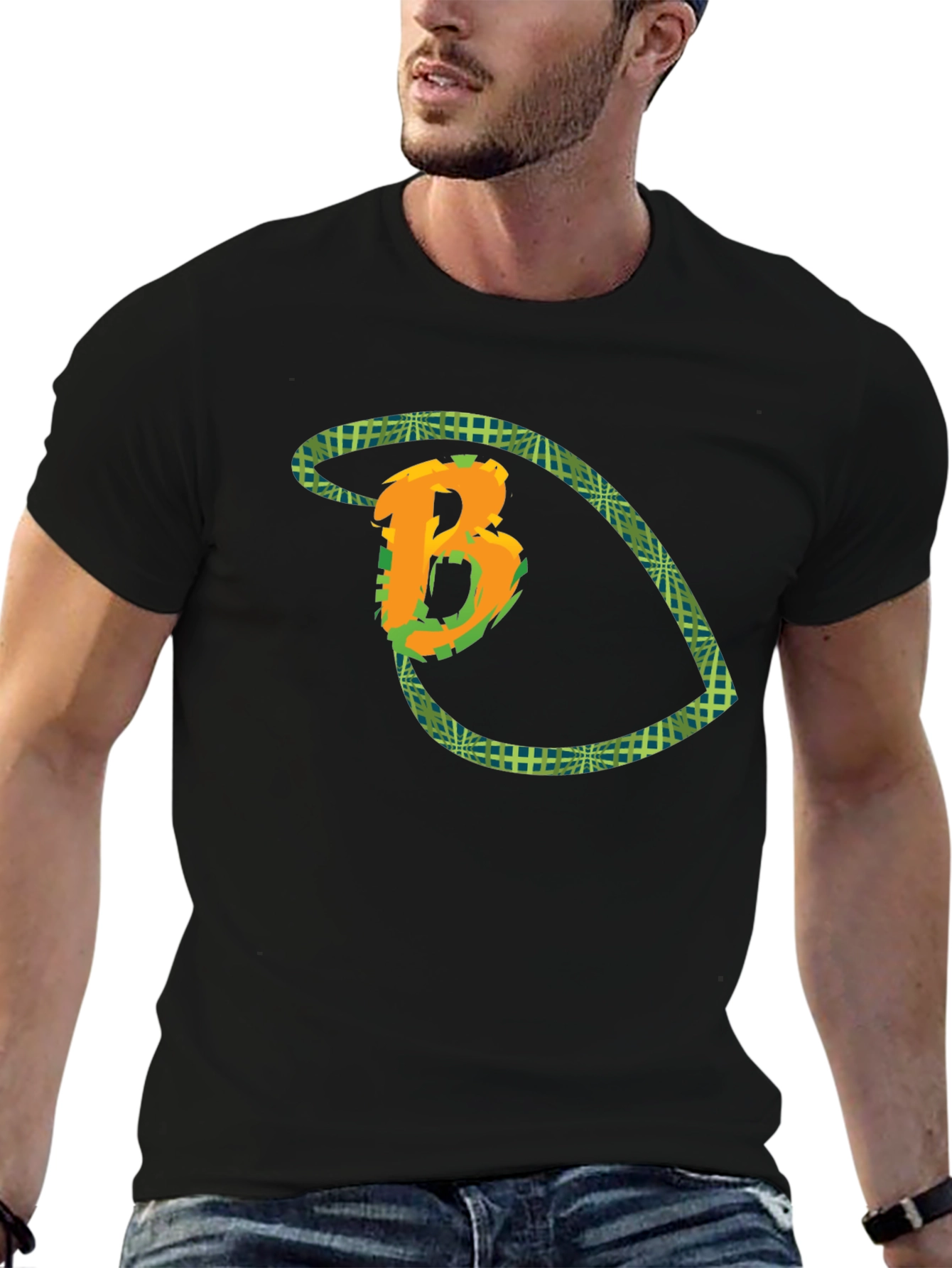 B Logo Graphic Tee - Black