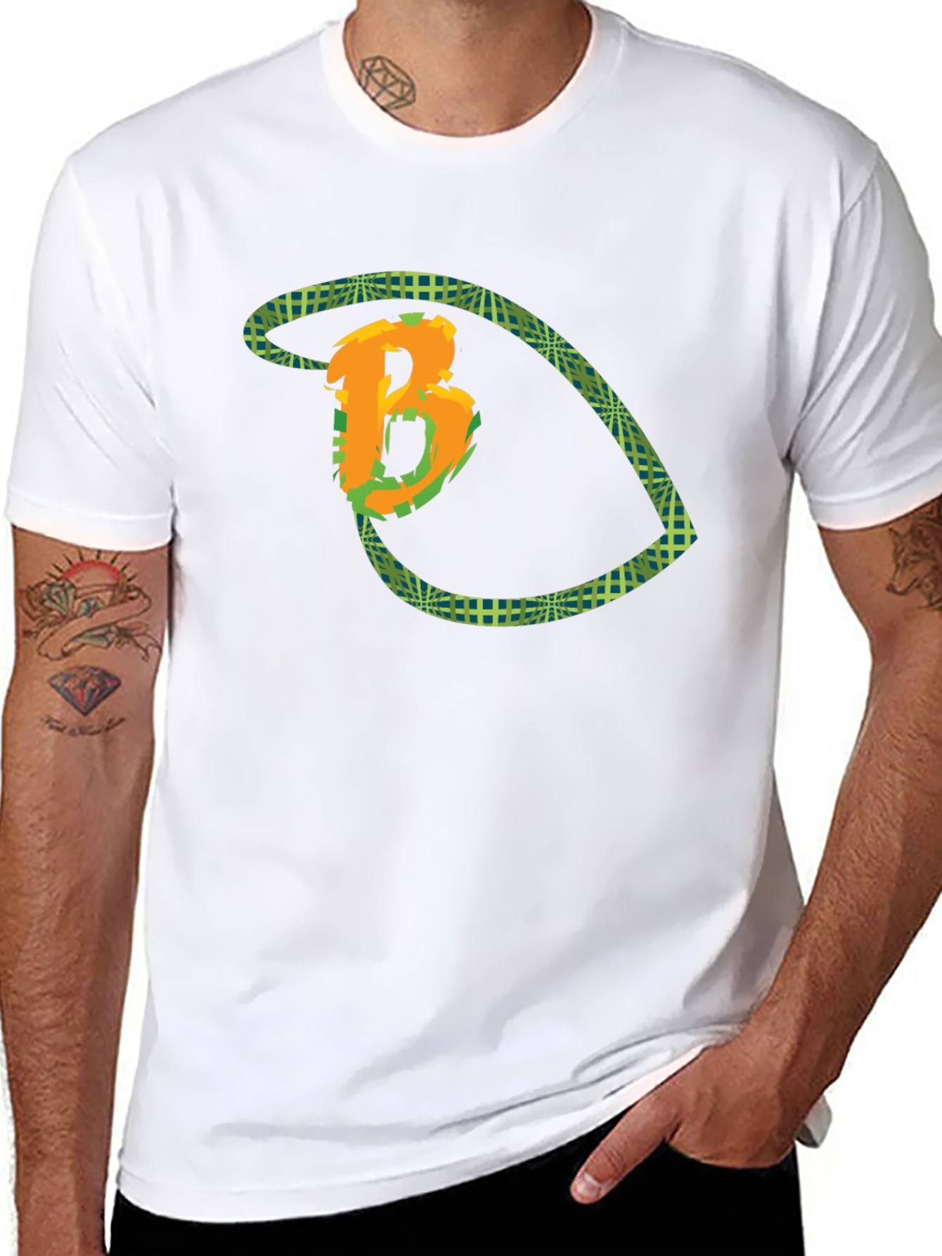 B Logo Graphic Tee - Black