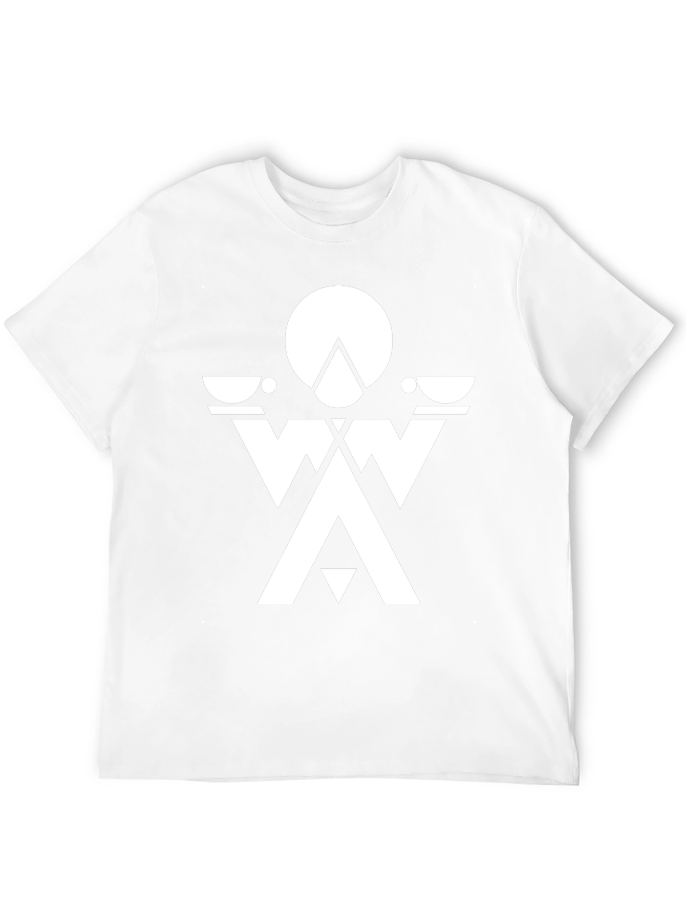 Abstract Geometric Graphic Tee - Black