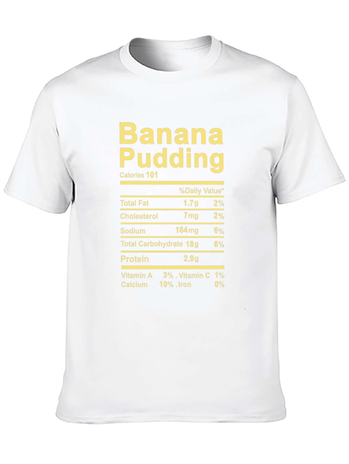 Banana Pudding Nutrition Facts Novelty T-Shirt