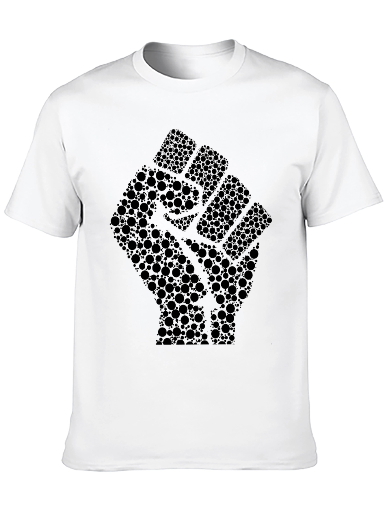 Black Fist Circle Pattern Tee