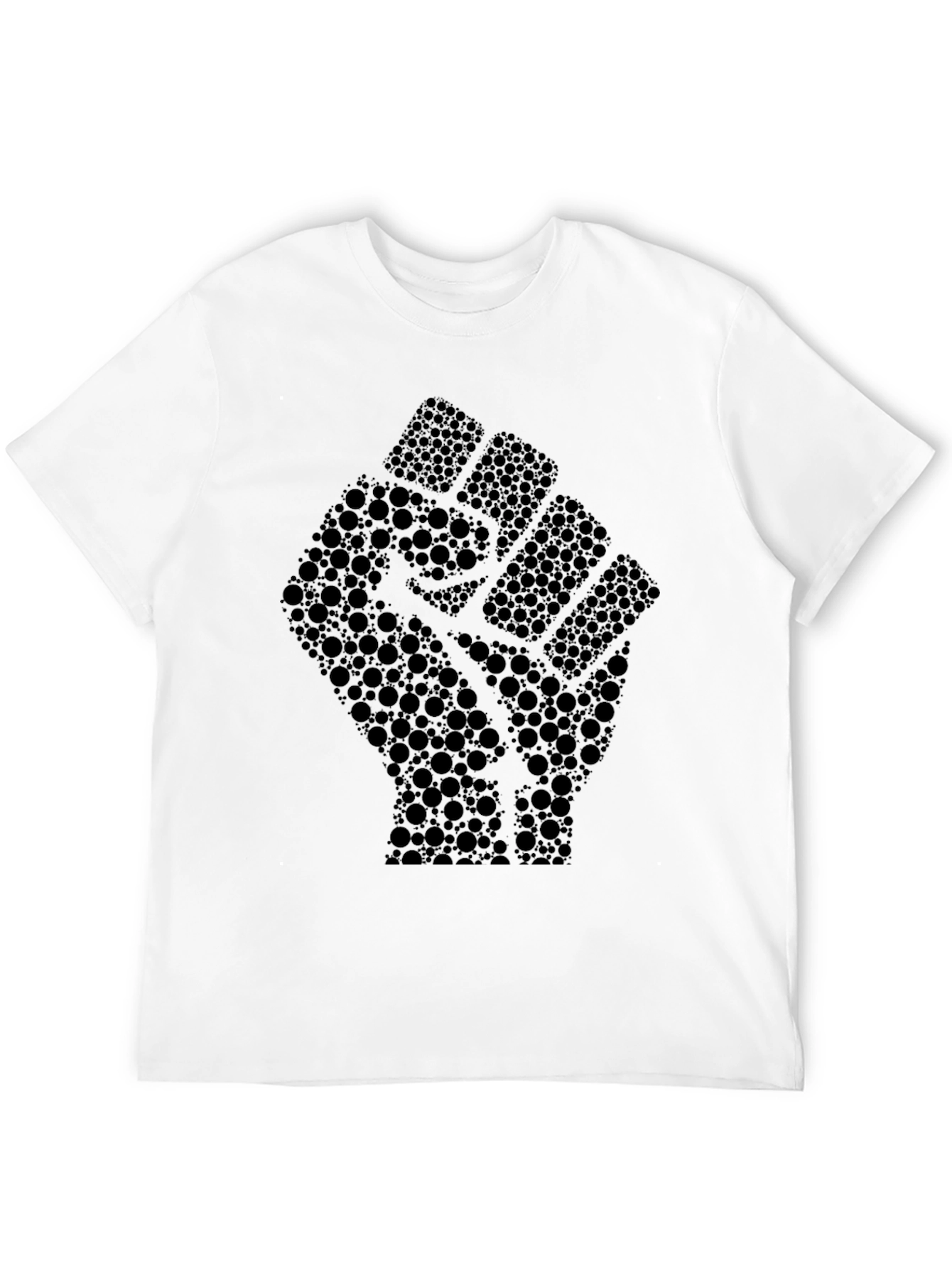 Black Fist Circle Pattern Tee