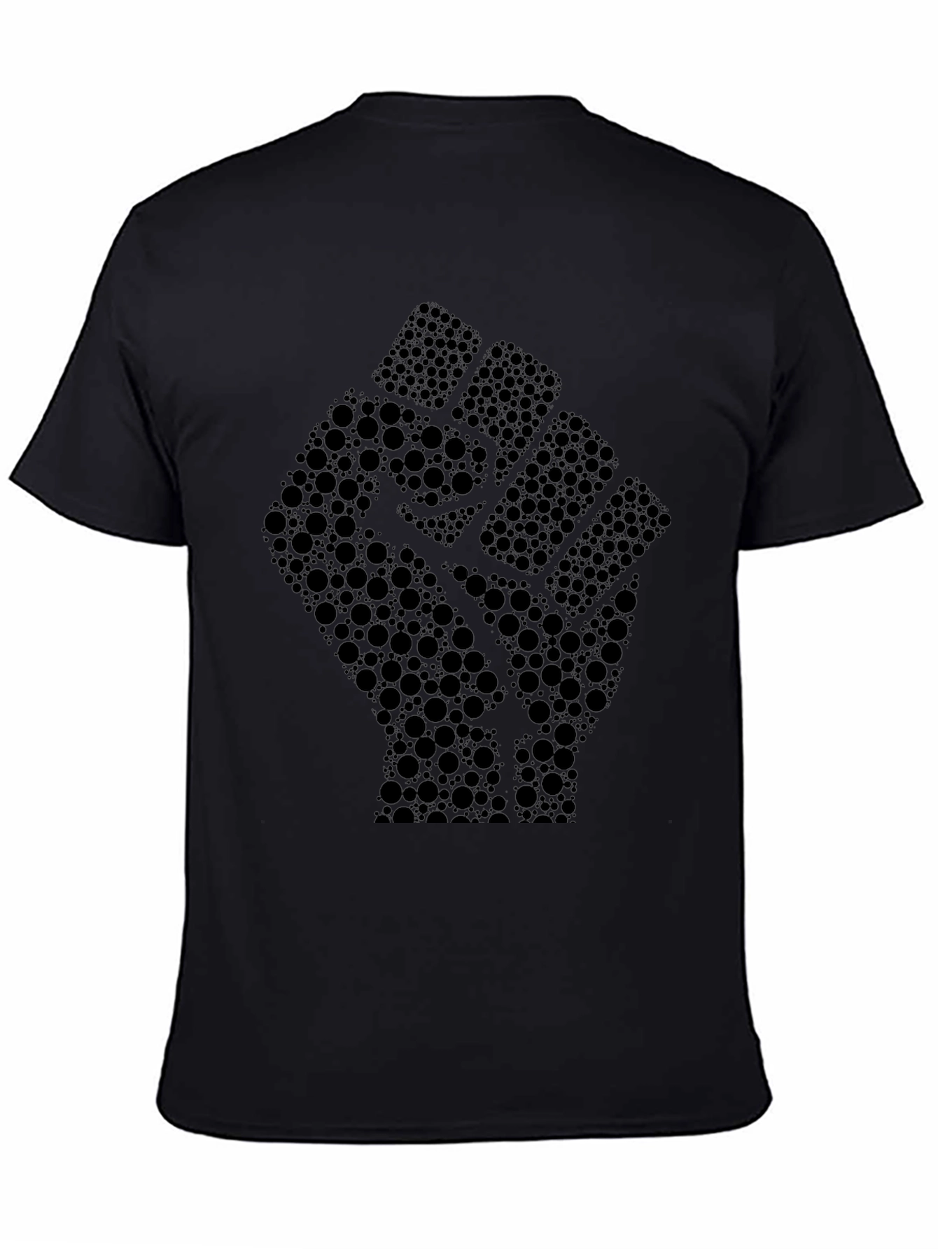 Black Fist Circle Pattern Tee