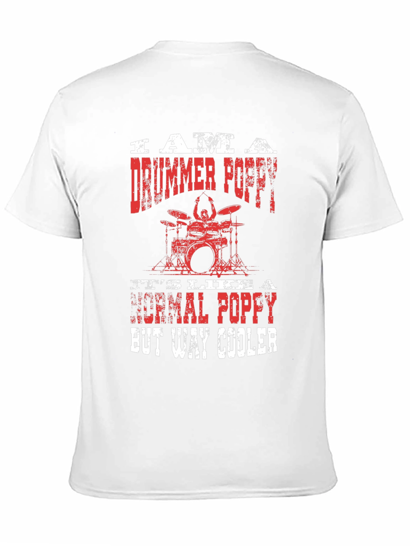 Drummer Poppy T-Shirt - Cool Grandpa Gift