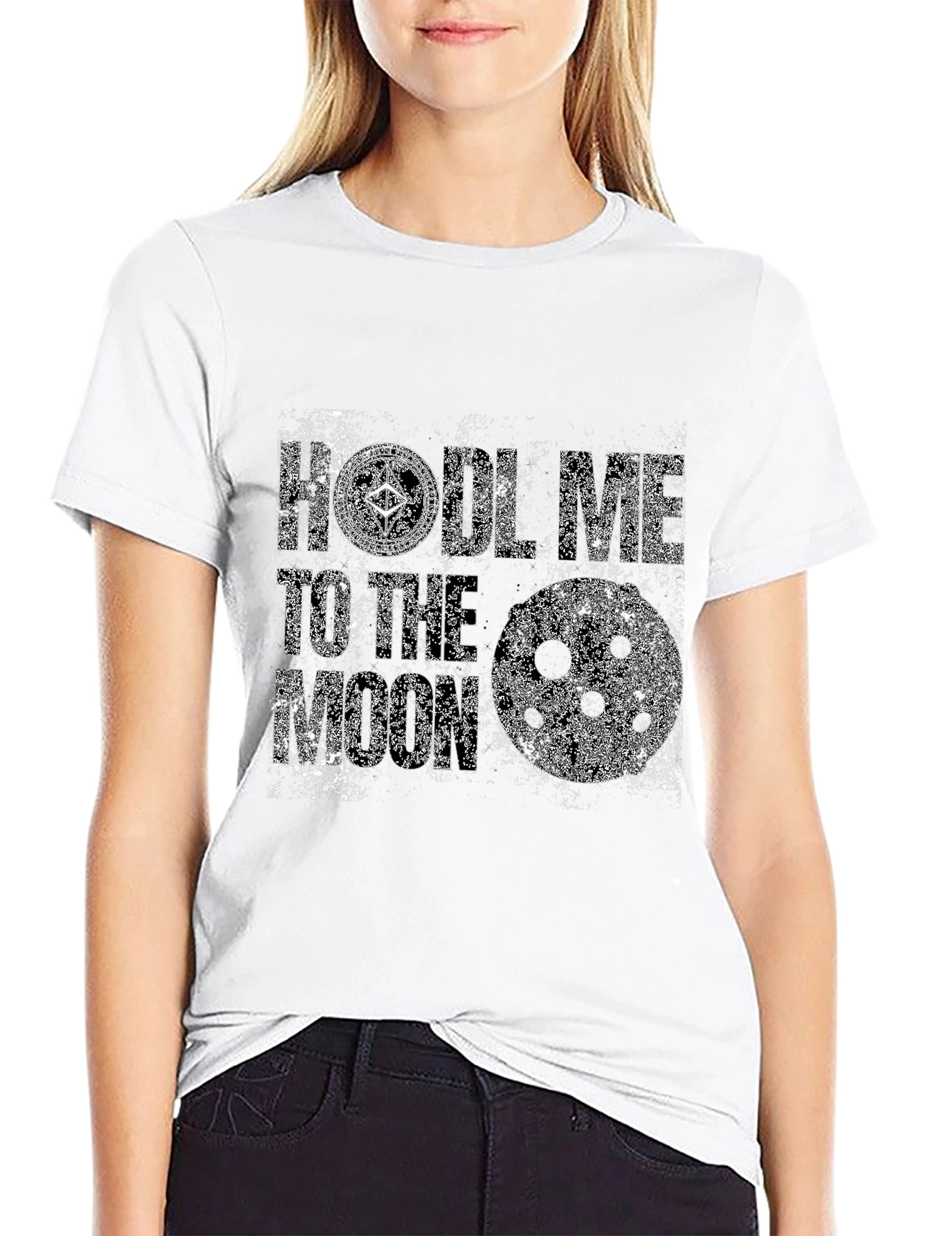 HODL Me to the Moon Black T-Shirt
