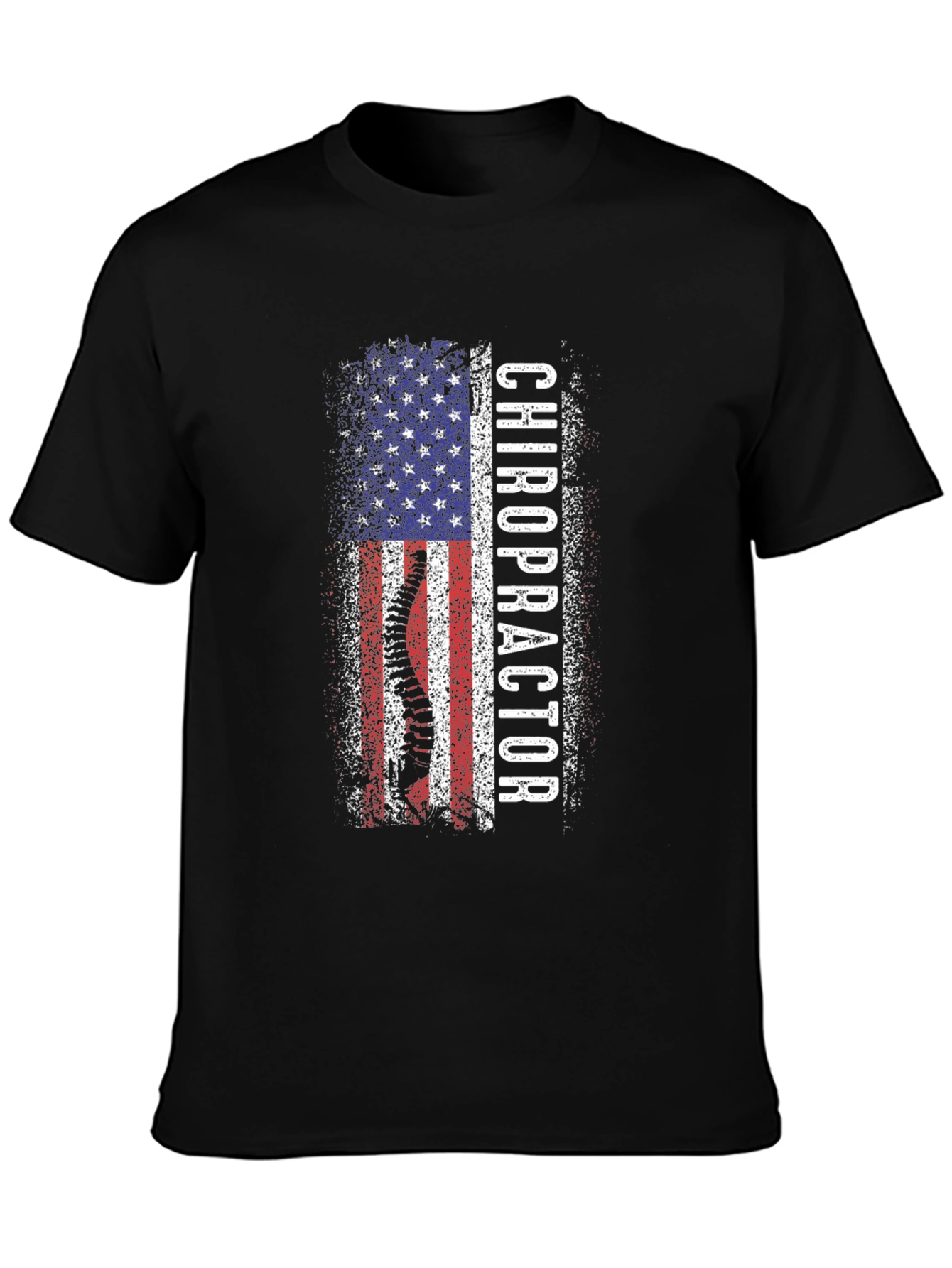 Chiropractor American Flag Graphic Tee