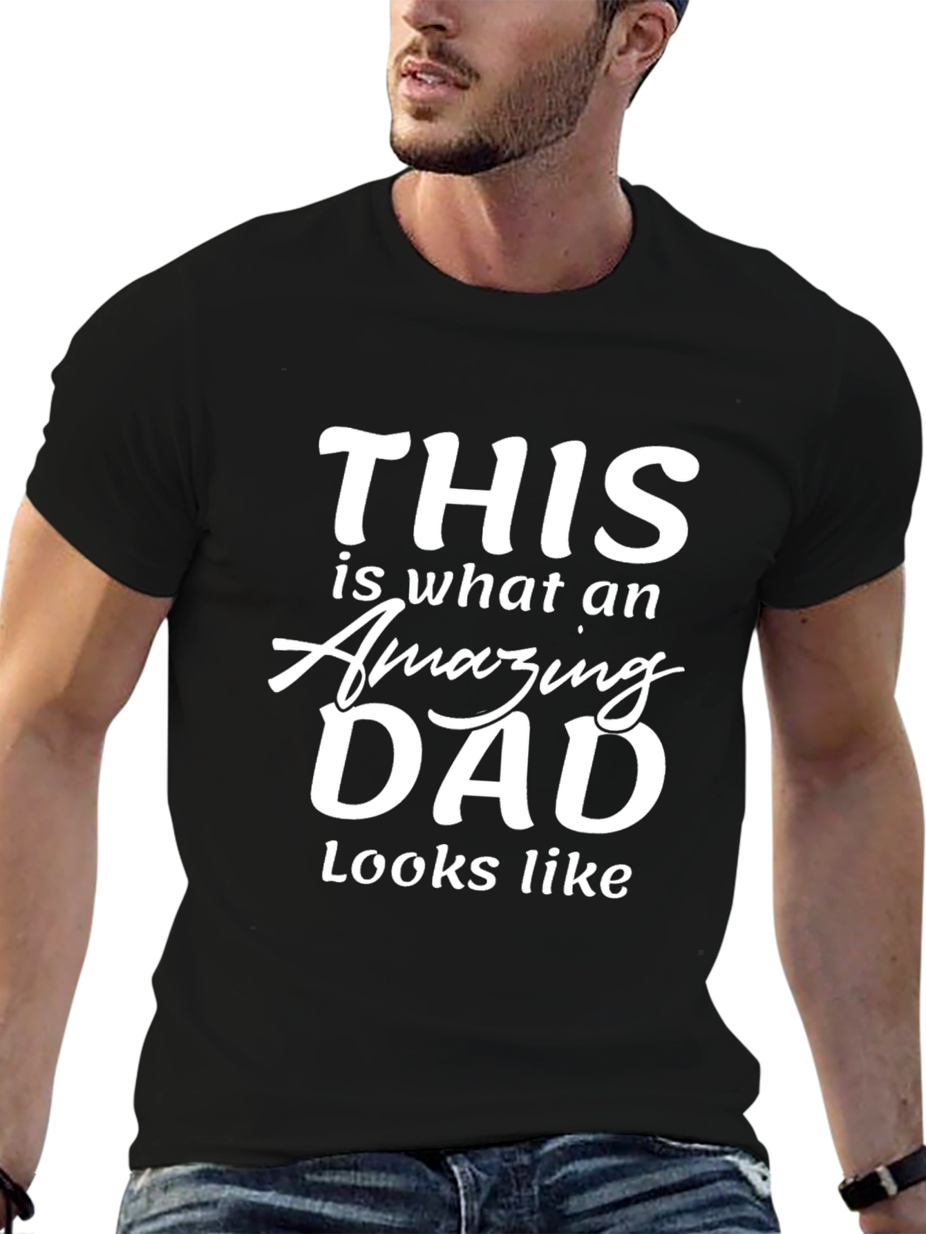 Amazing Dad Graphic Tee - Black