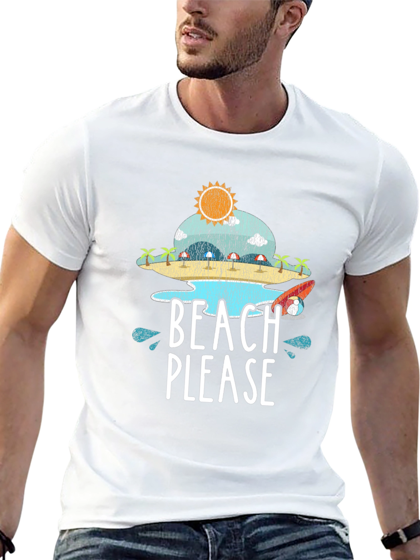 Beach Please T-Shirt - Summer Vacation Tee