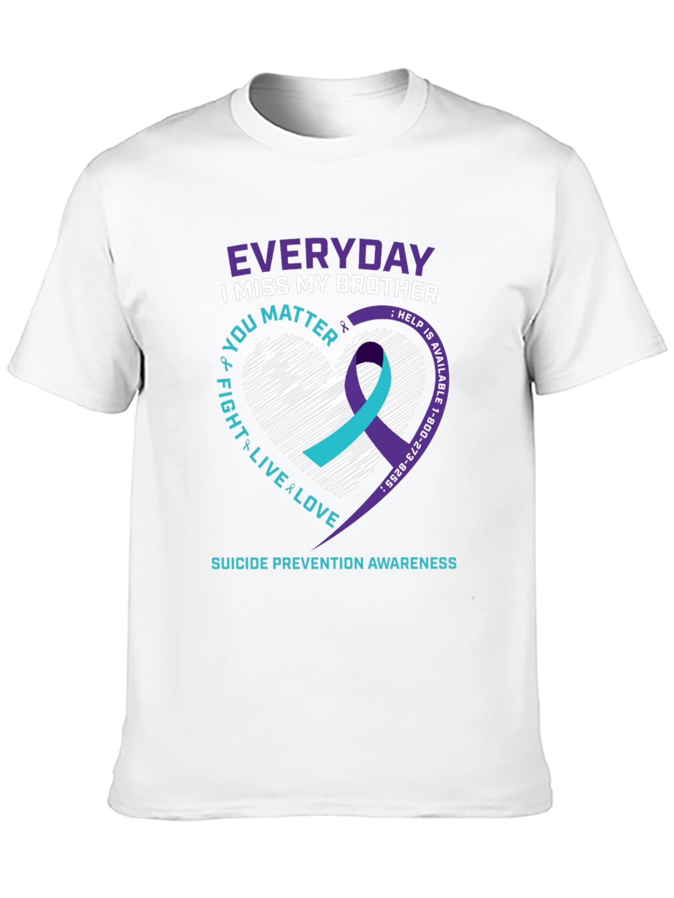 Everyday I Miss My Brother T-Shirt Suicide Prevention Awareness