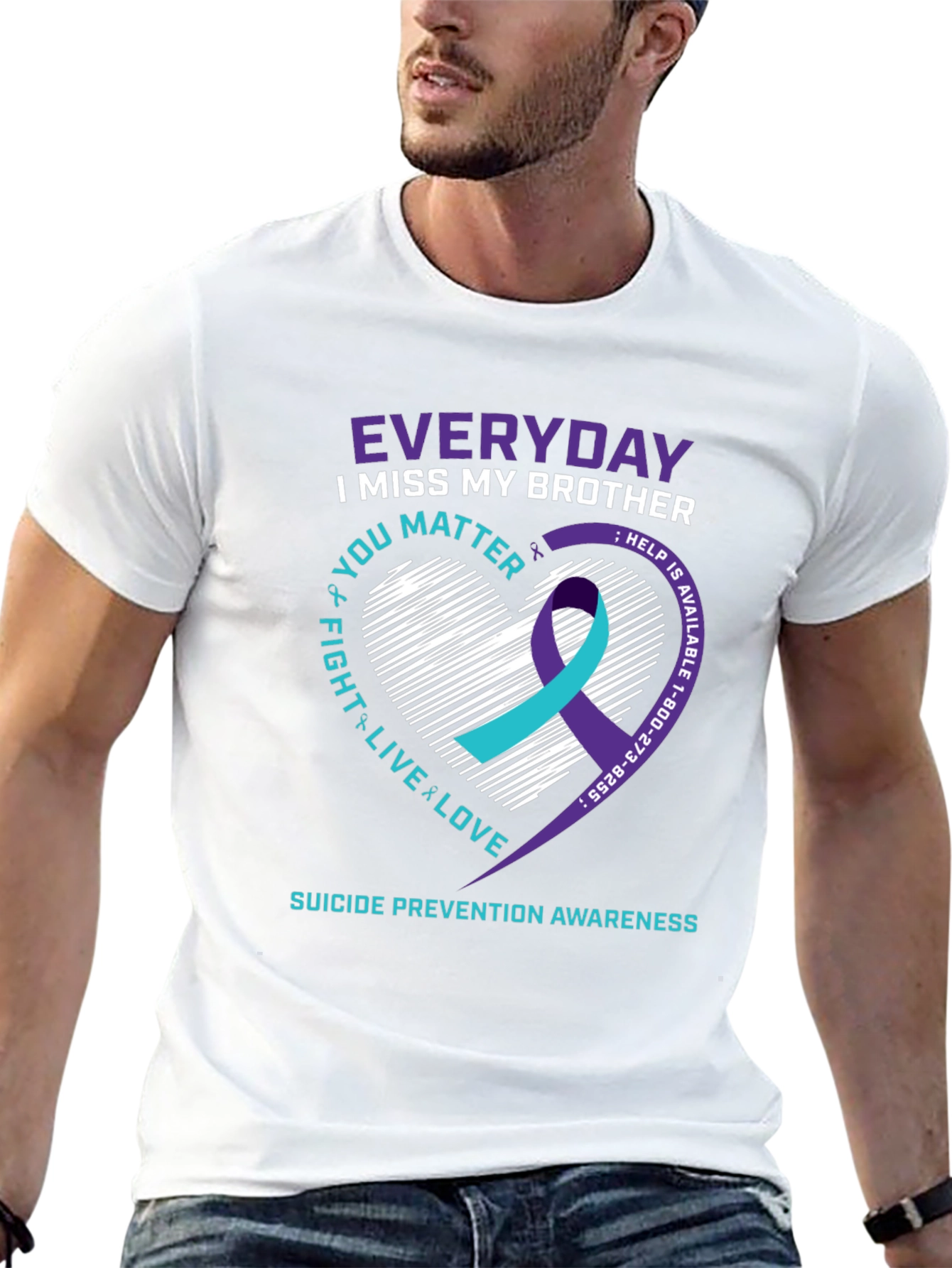 Everyday I Miss My Brother T-Shirt Suicide Prevention Awareness