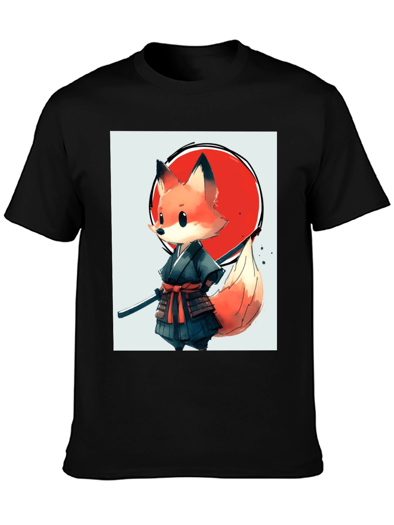 Fox Samurai Graphic Tee - Unique Anime Style