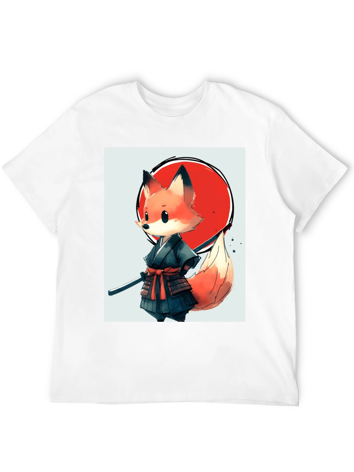 Fox Samurai Graphic Tee - Unique Anime Style