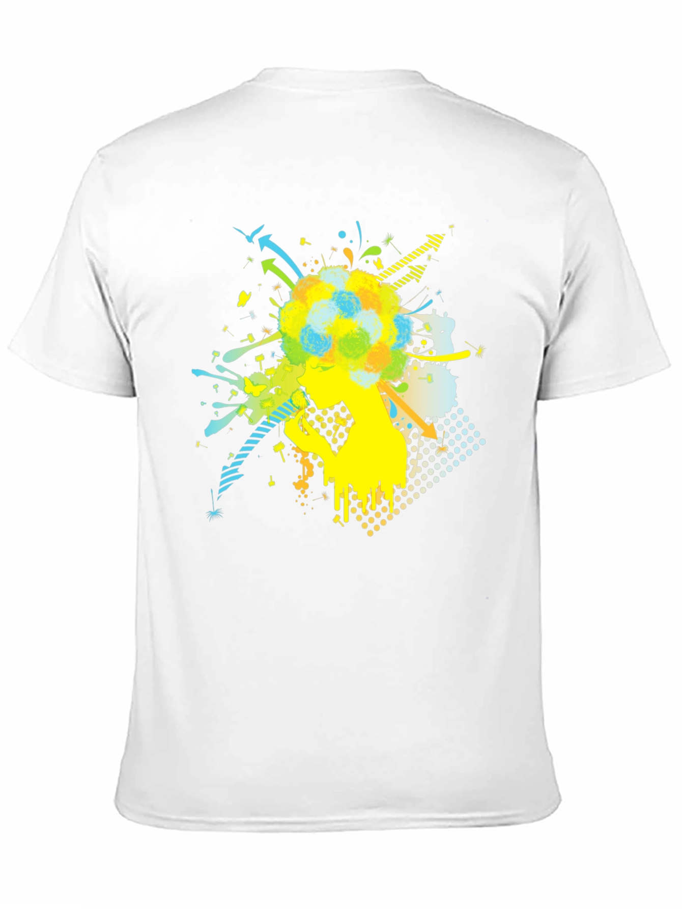 Mens Graphic Tee - Abstract Design Black T-Shirt