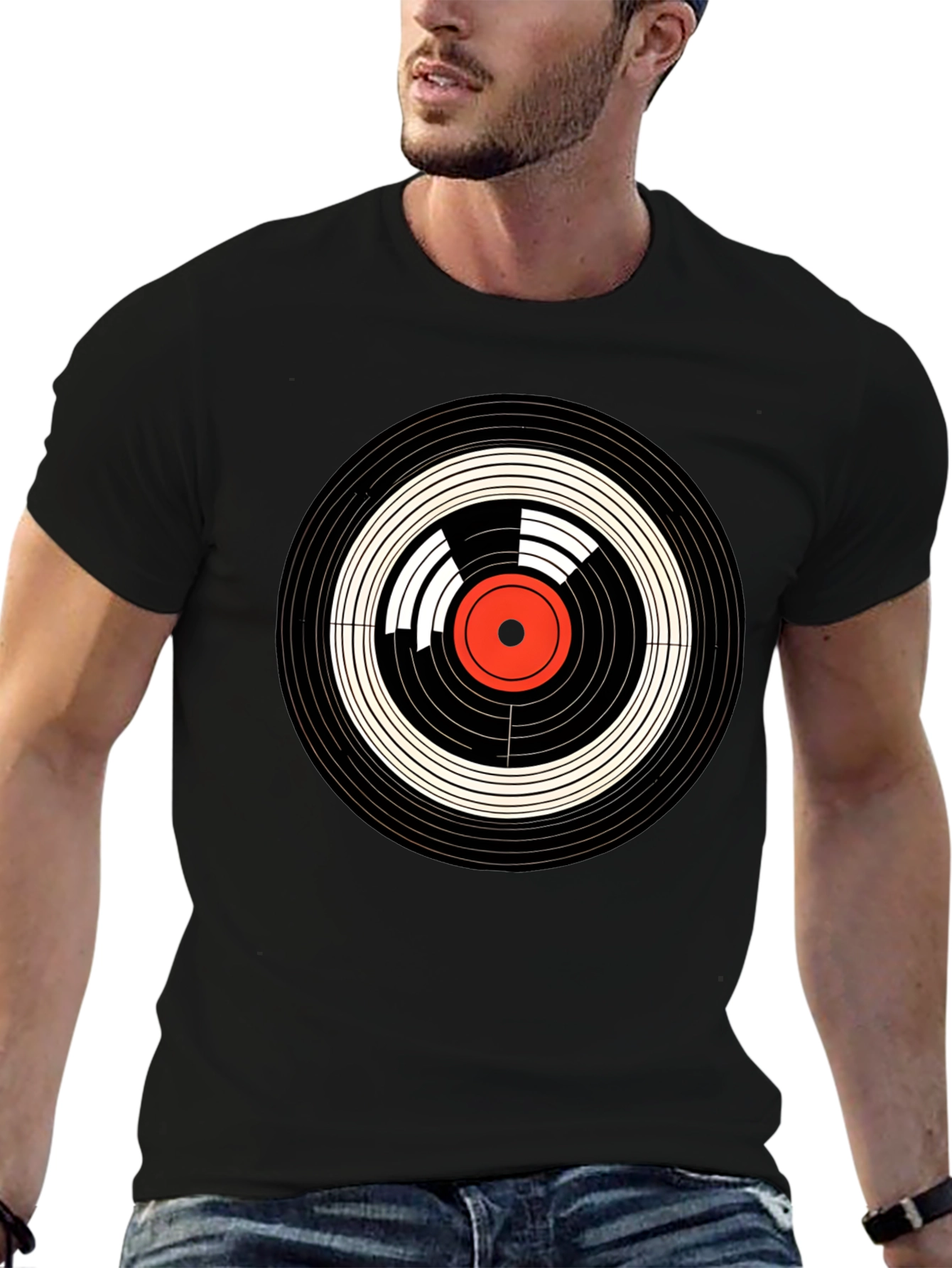 Retro Vinyl Record Target Graphic Tee
