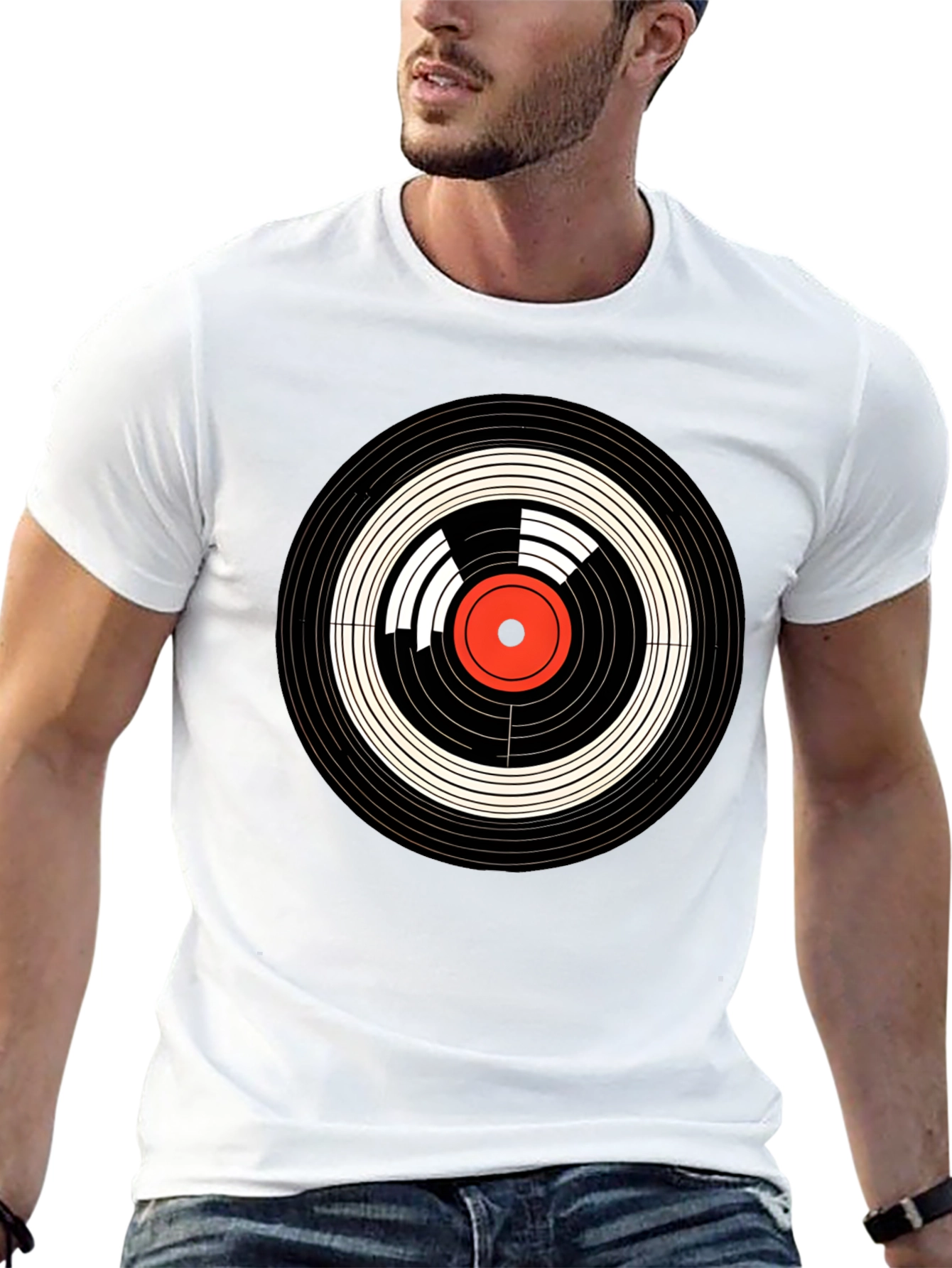 Retro Vinyl Record Target Graphic Tee