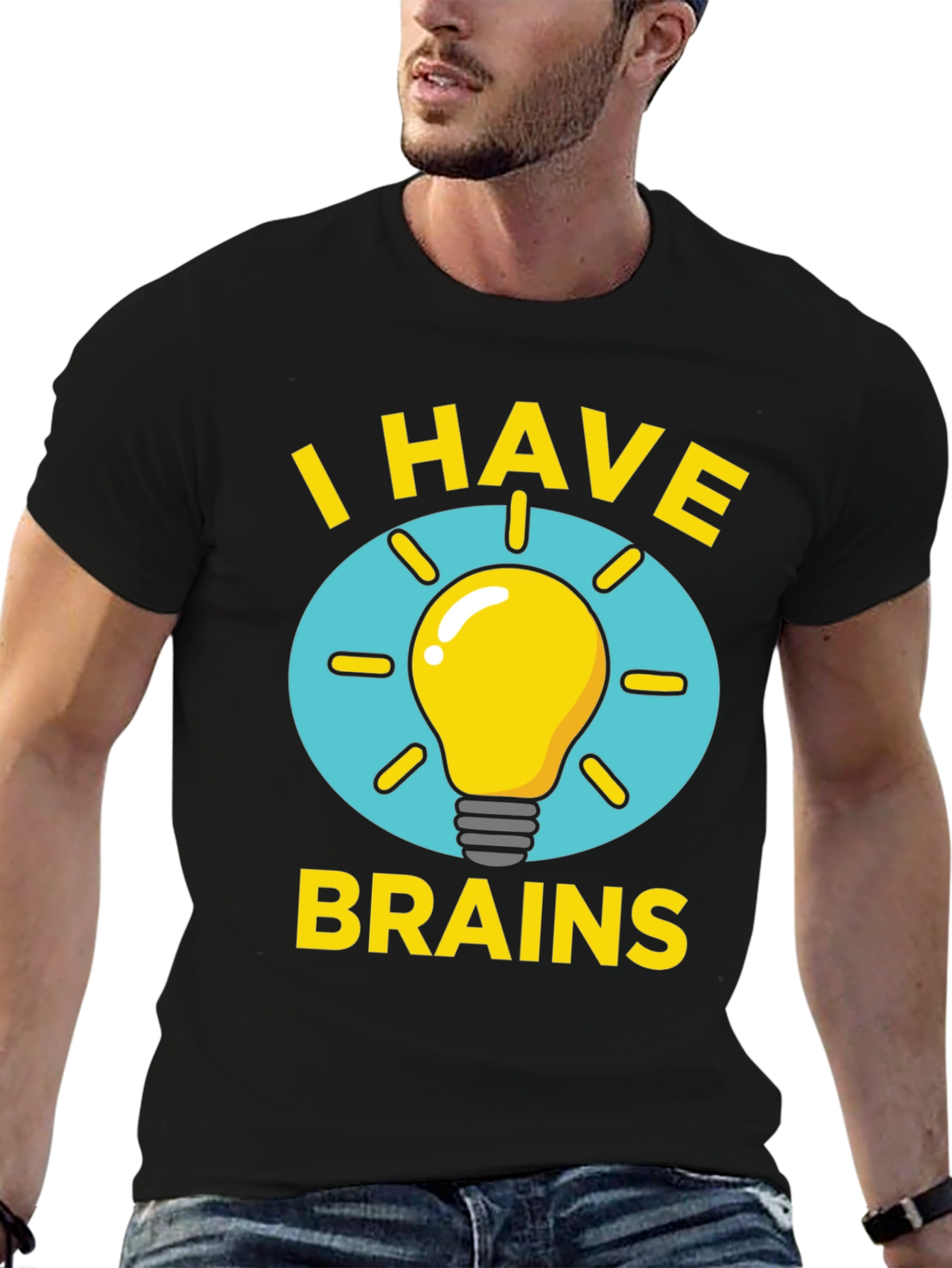 I Have Brains Light Bulb Graphic Tee