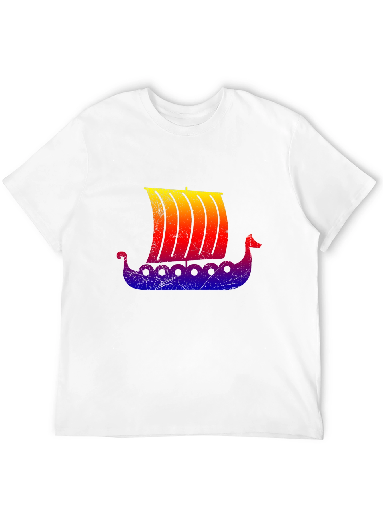 Viking Ship Graphic Tee - Black T-Shirt