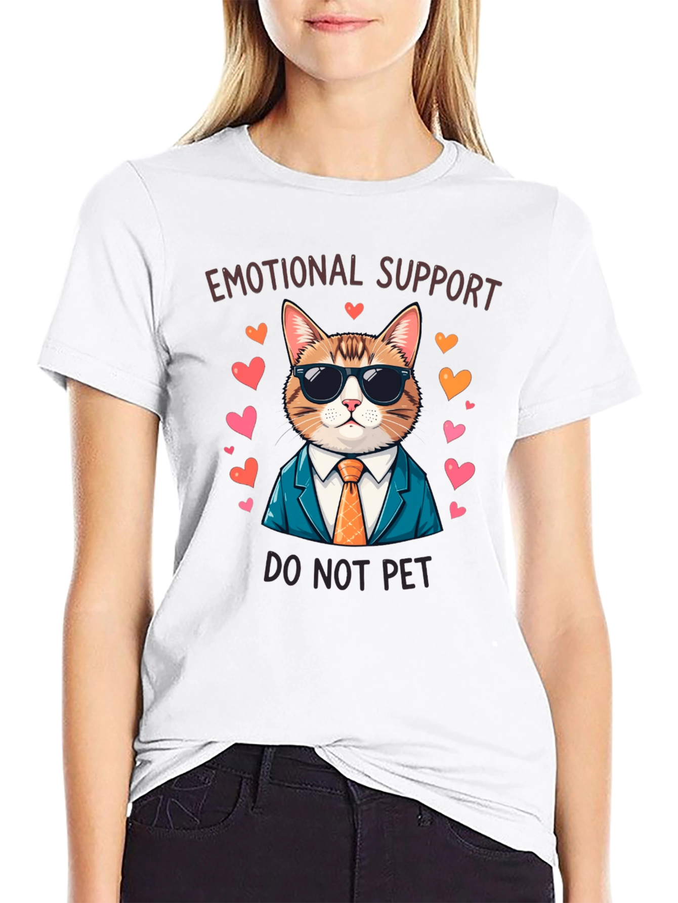 Emotional Support Cat T-Shirt - Do Not Pet!